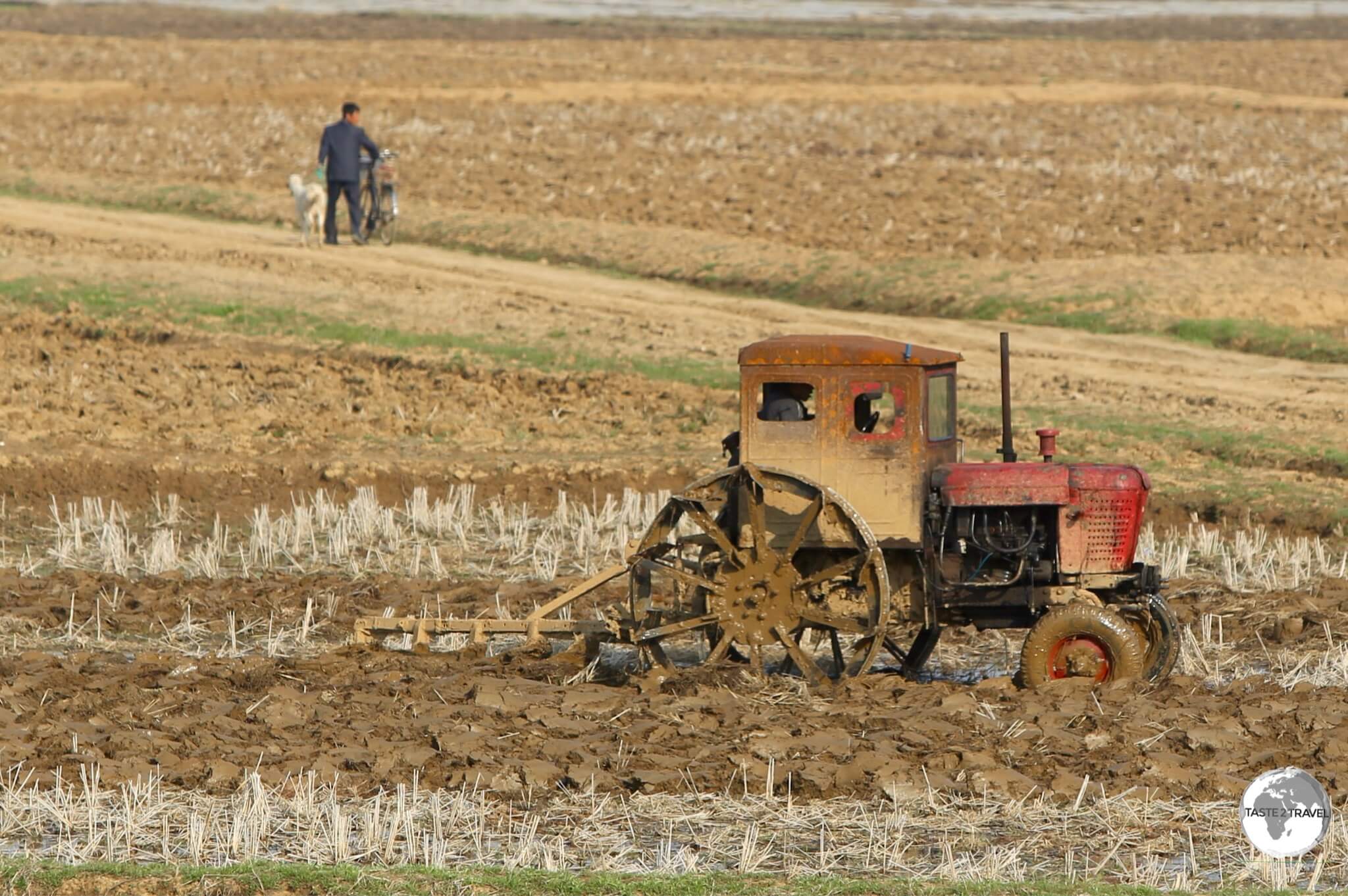 Any mechanised farm equipment in North Korea is very antique.