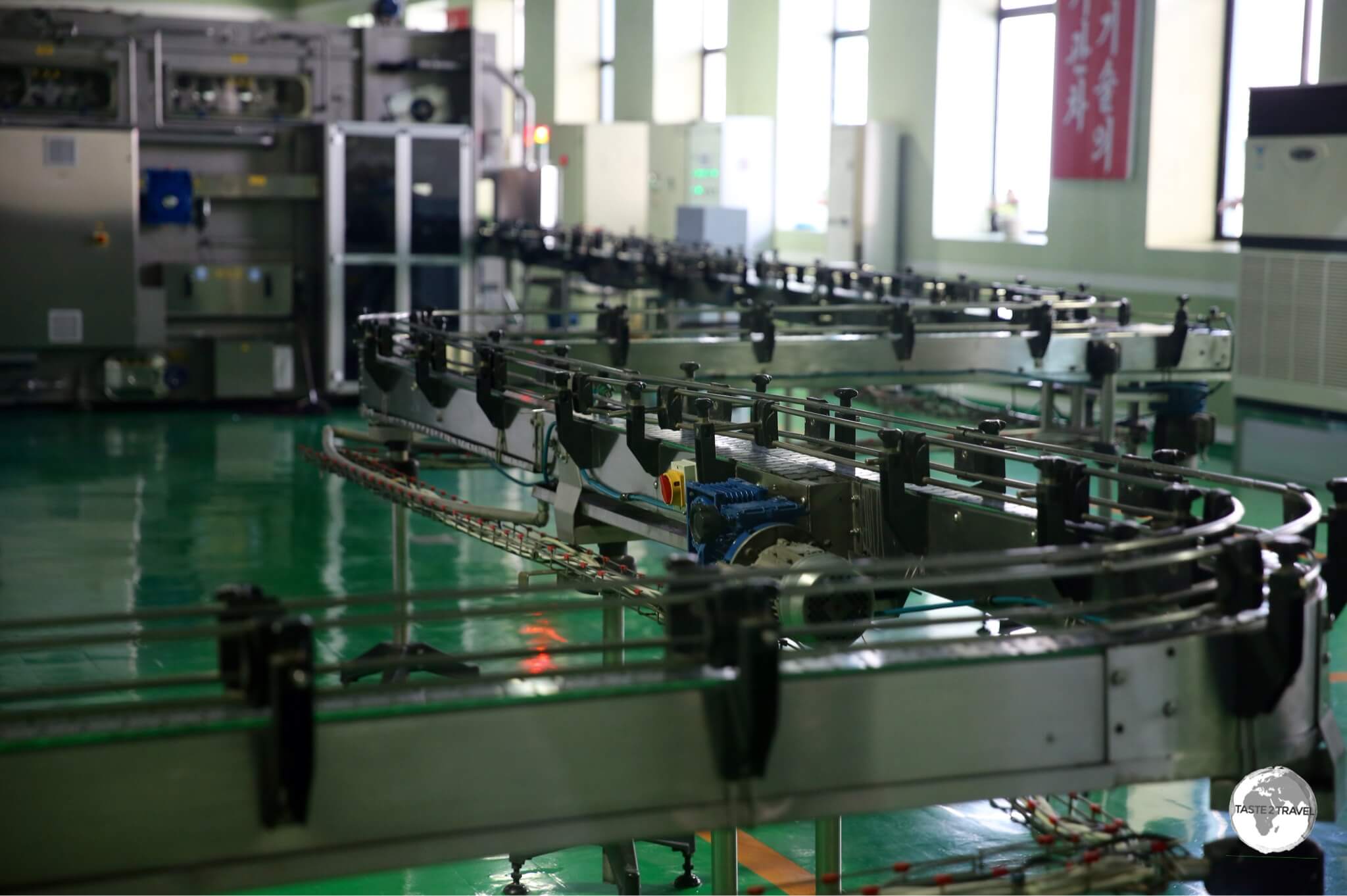 The idle bottling plant at the <i>Nampo Kangso Mineral Water Factory</i>.