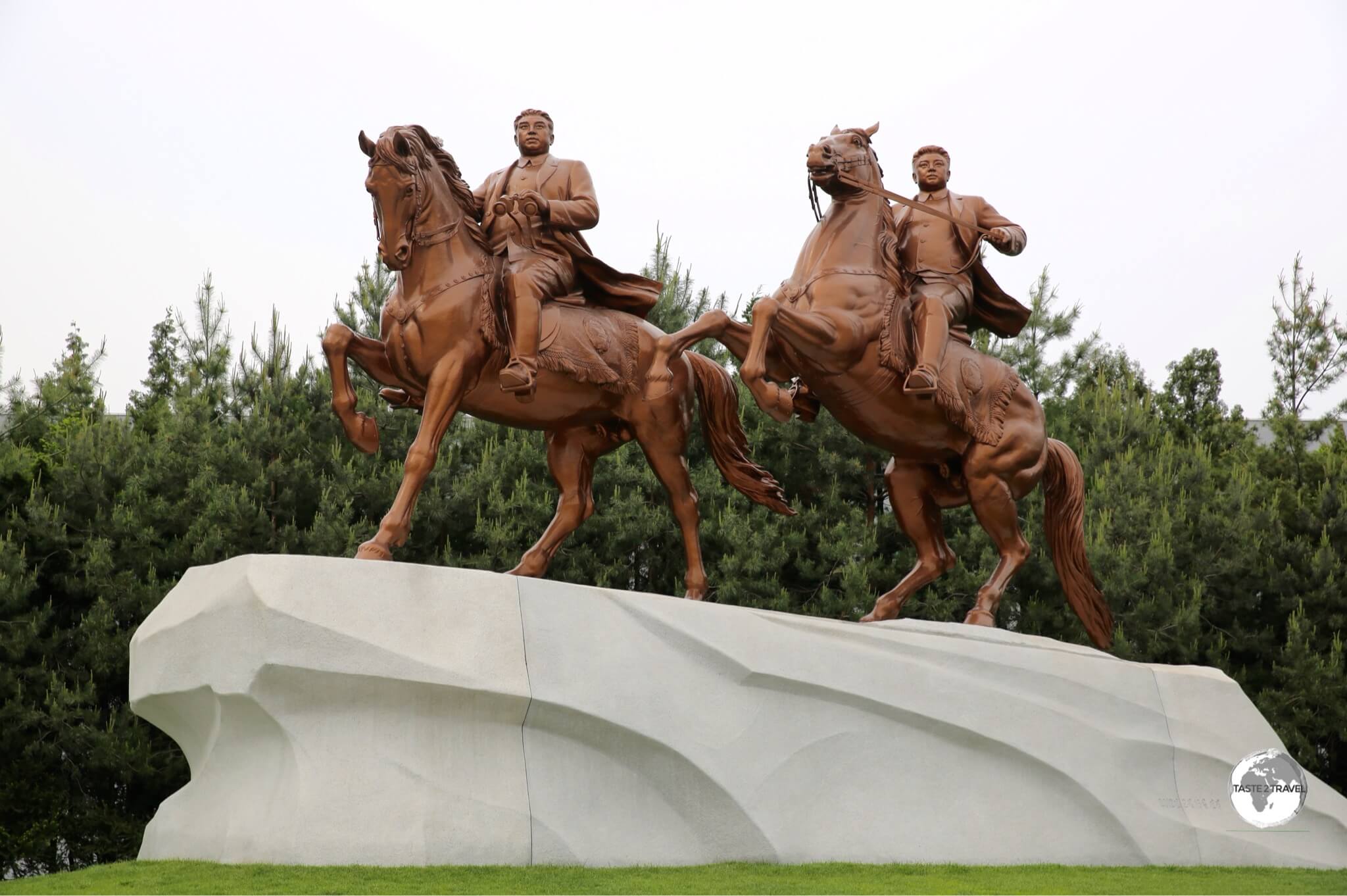 The Mansudae Art Studios in Pyongyang are home to the only equestrian statue of the two former leaders in North Korea.