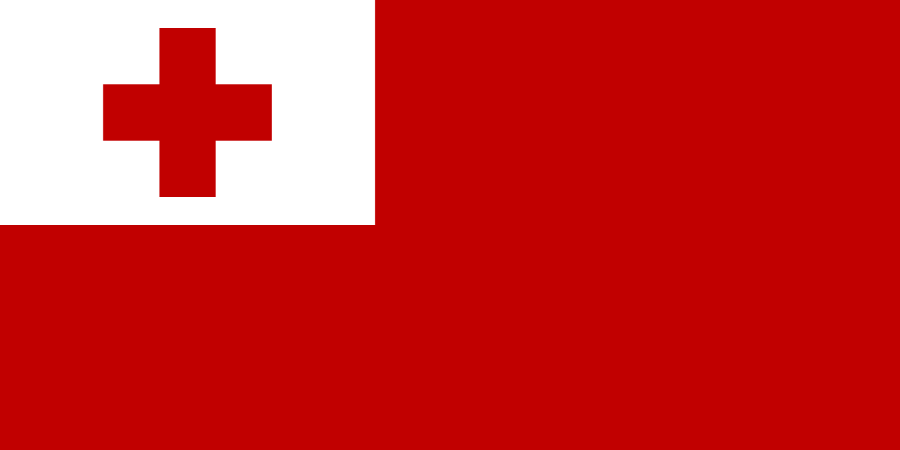 The flag of Tonga.