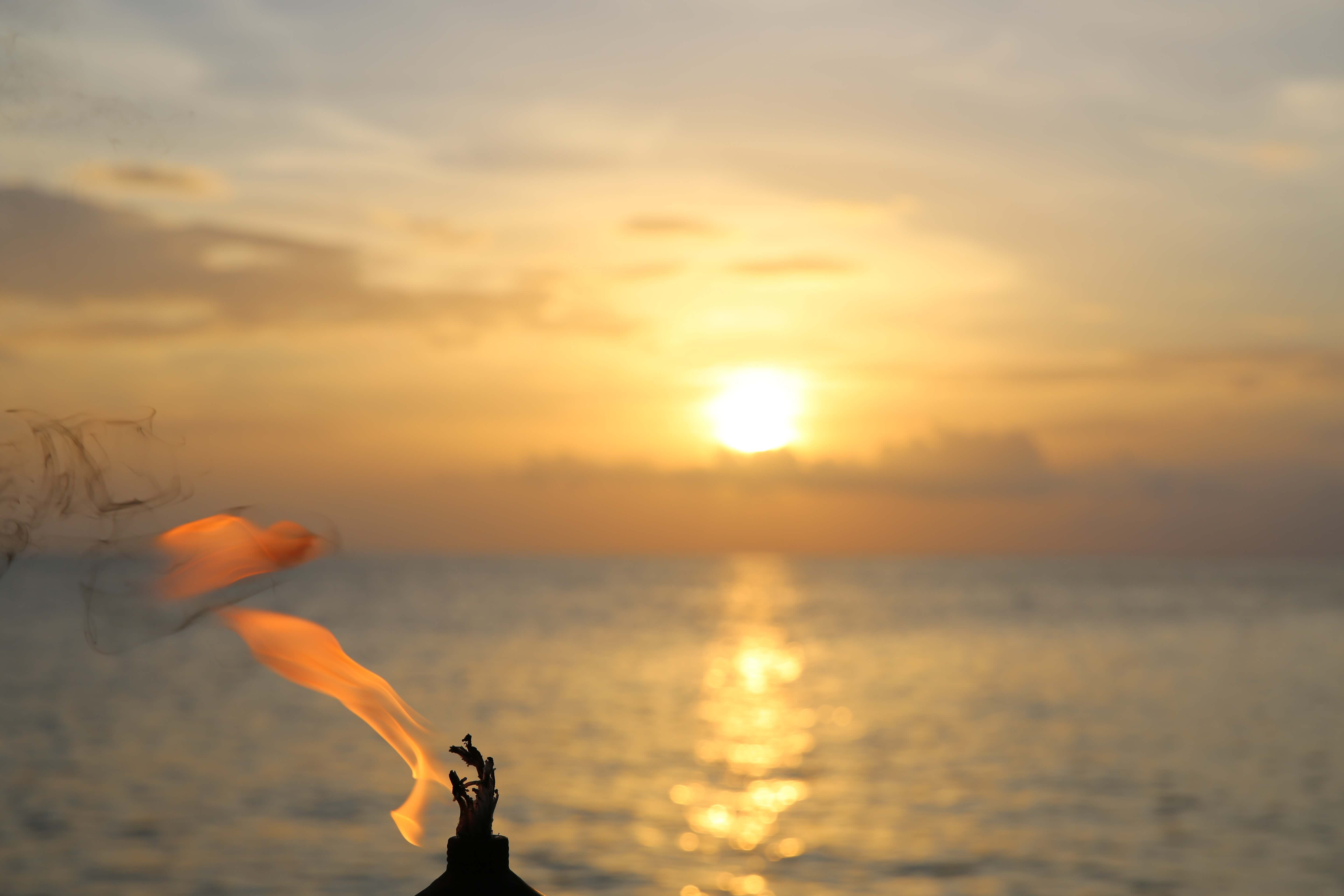 Sunset view from Macabuca bar, Grand Cayman.