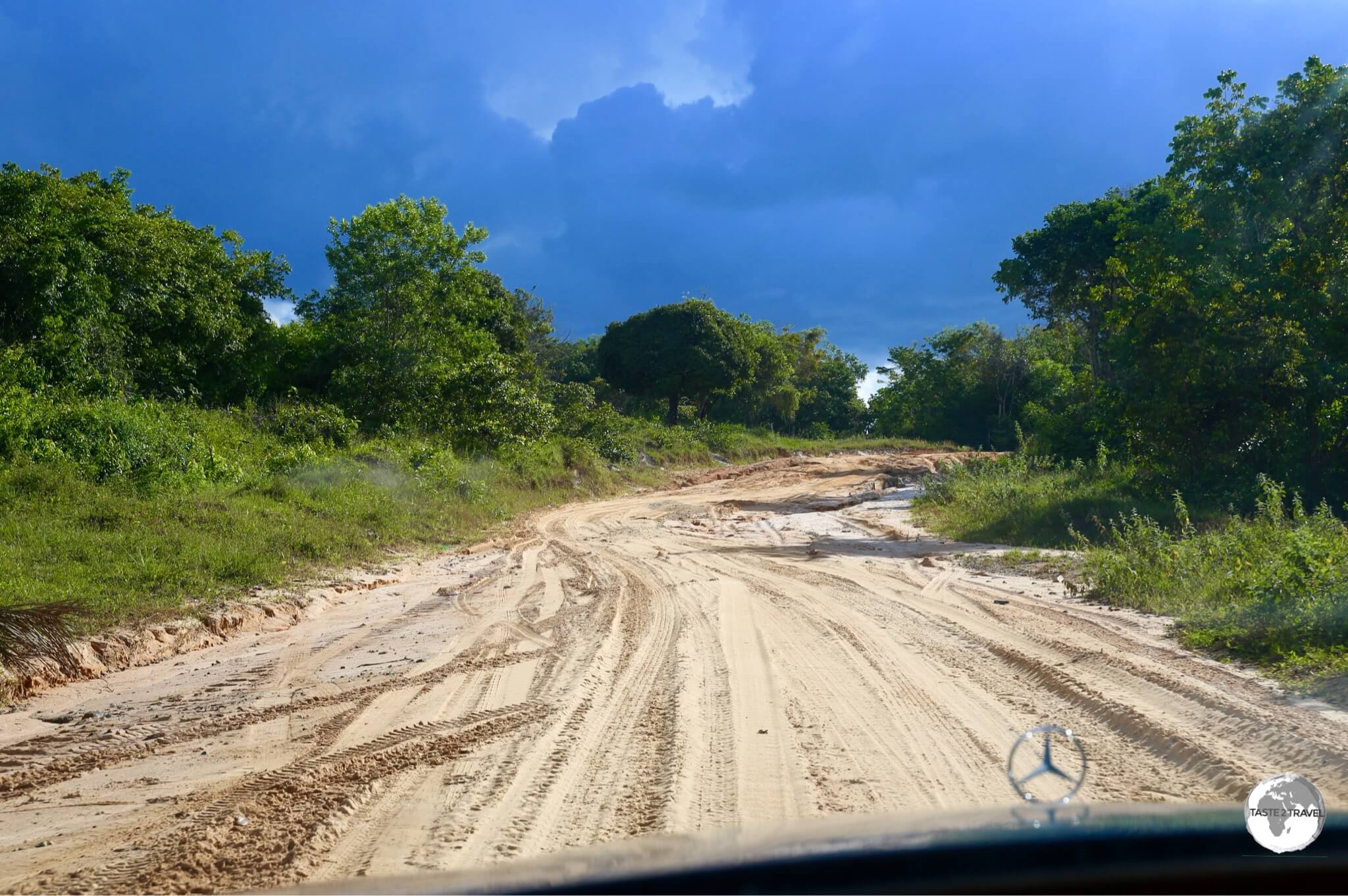 Typical road in the interior - outside Bartica.