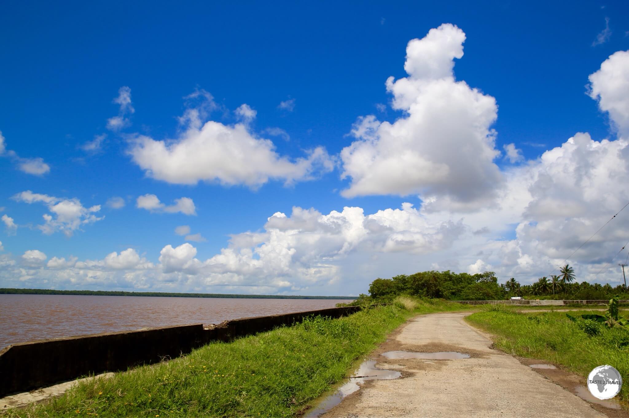 Travelling alongside the Essequibo river on Wakenaam Island.