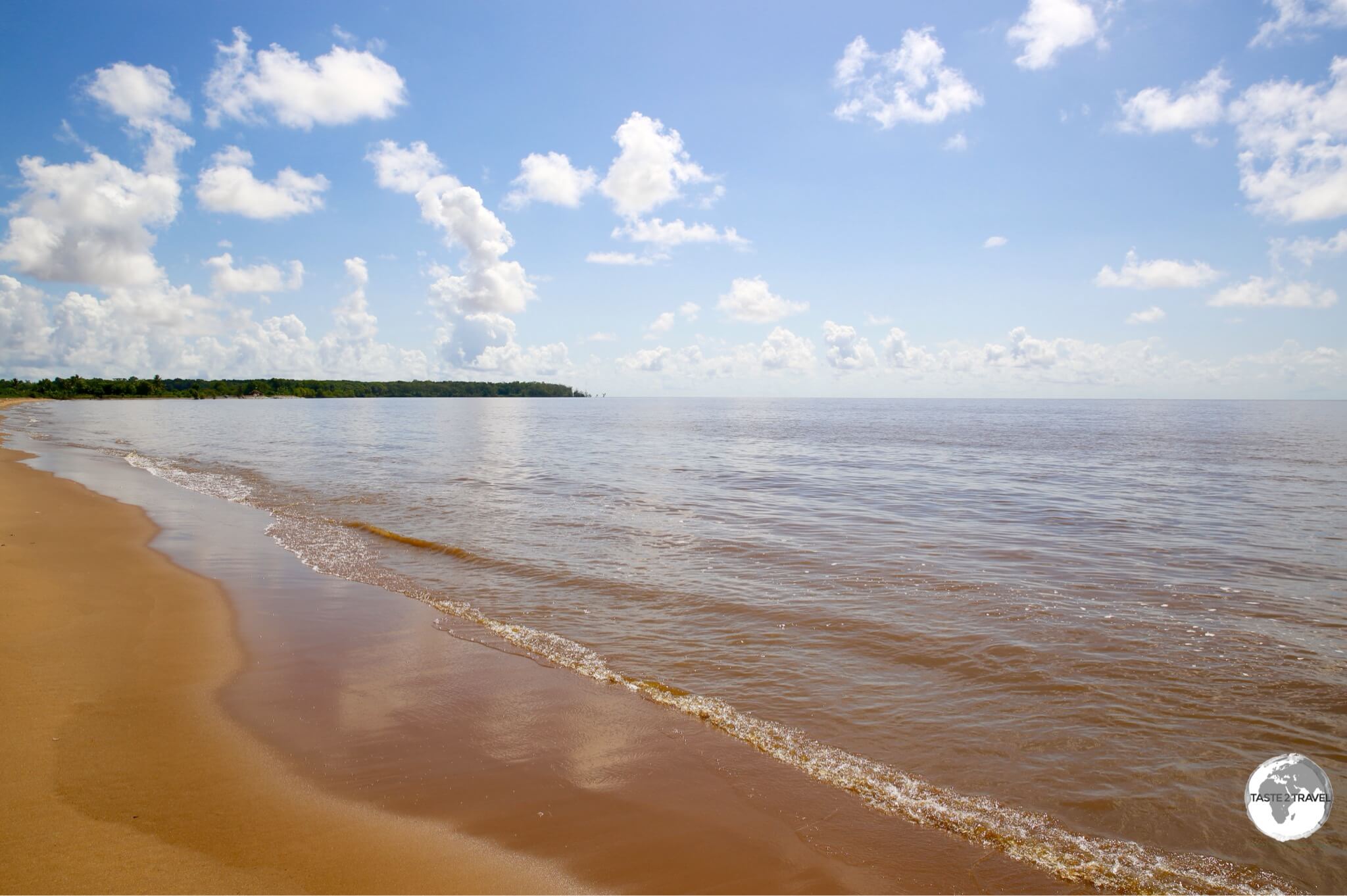 Essequibo river beach on Leguan island.