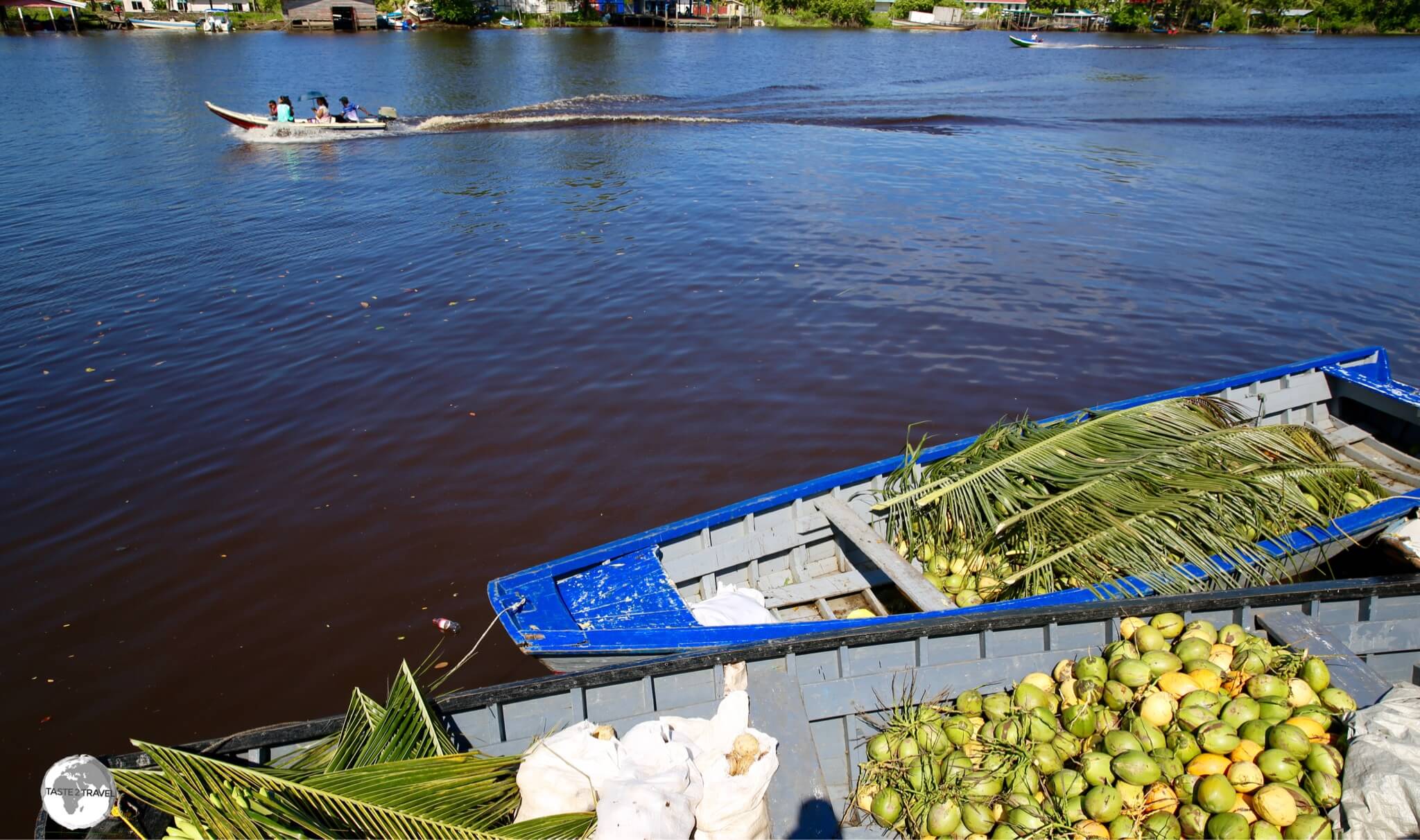 Coconut Transport boats in Charity. 