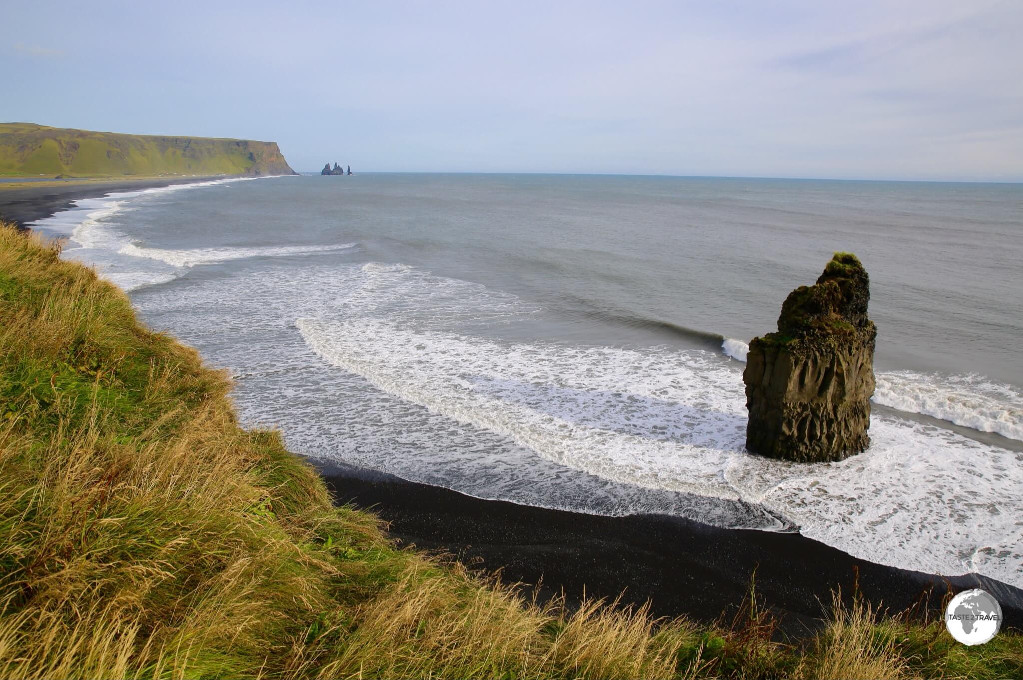  Arnardrangur or “Eagle Rock” on Reynisfjara beach.