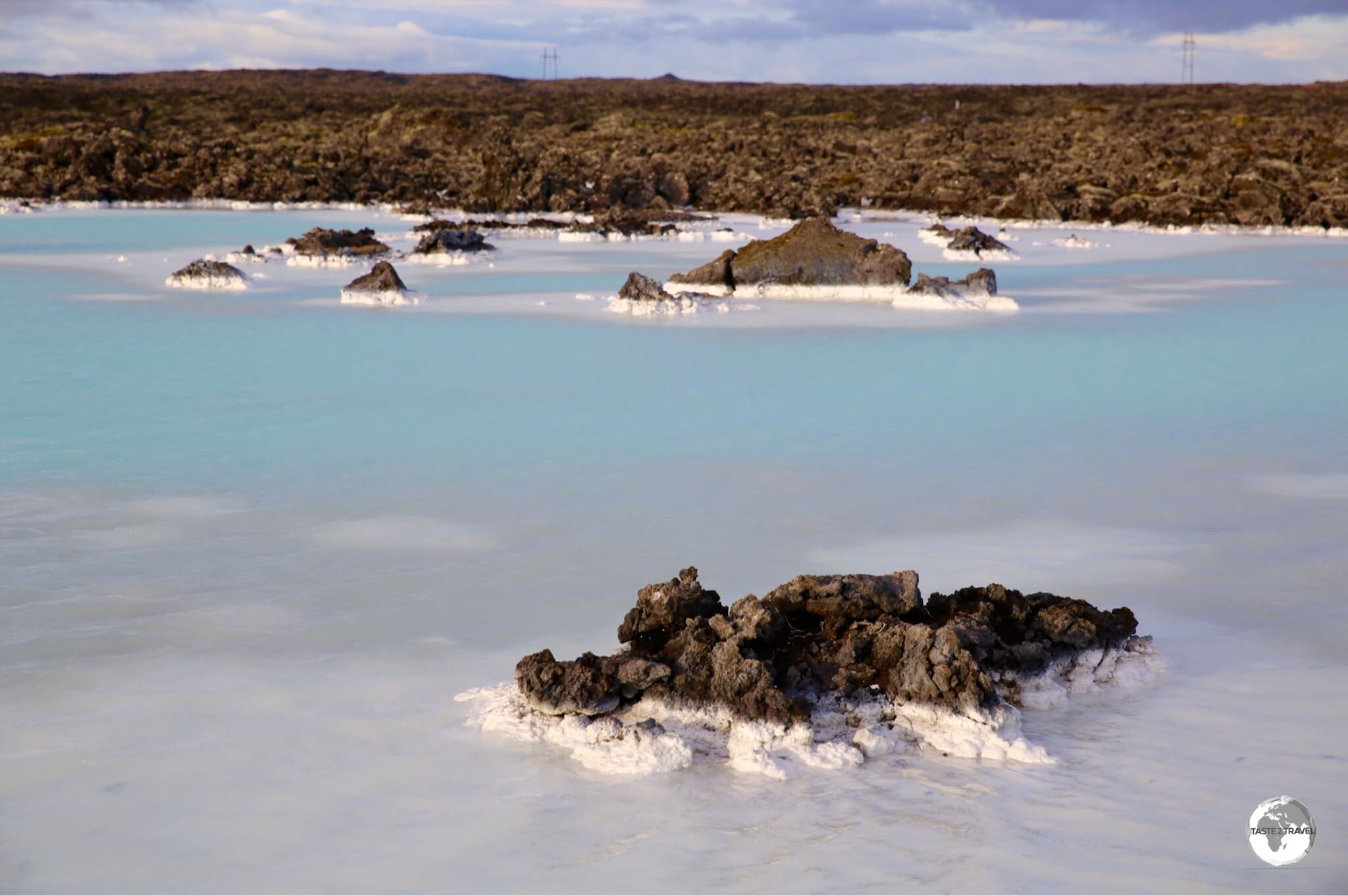 The milky-coloured water of Blue Lagoon.