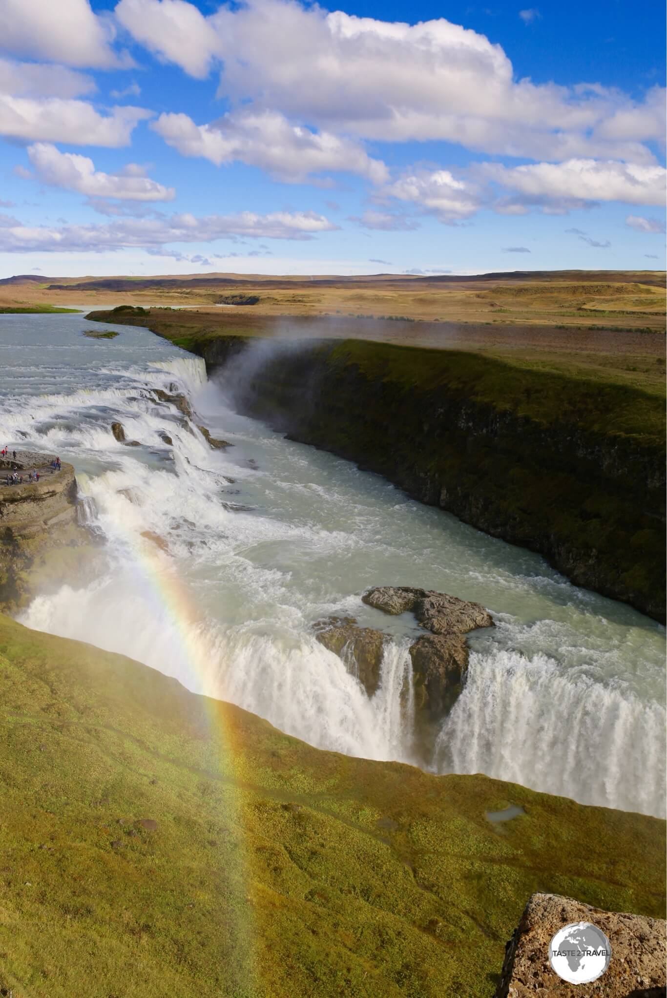 Always a rainbow at Gullfoss waterfall.