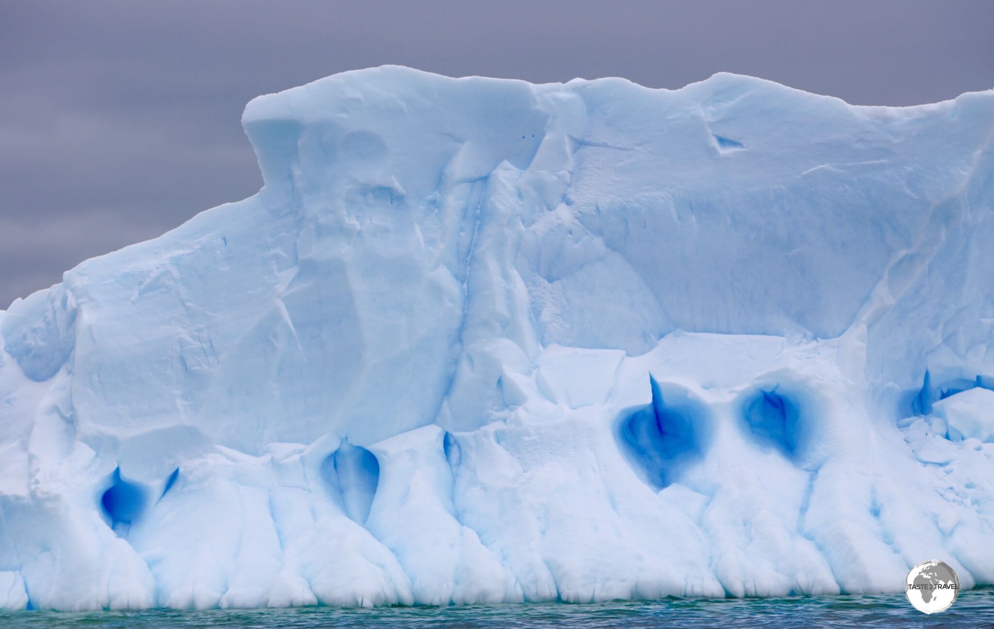 The shades of blue in Antarctica, such as in this iceberg in Crystal Sound, are dazzling. 