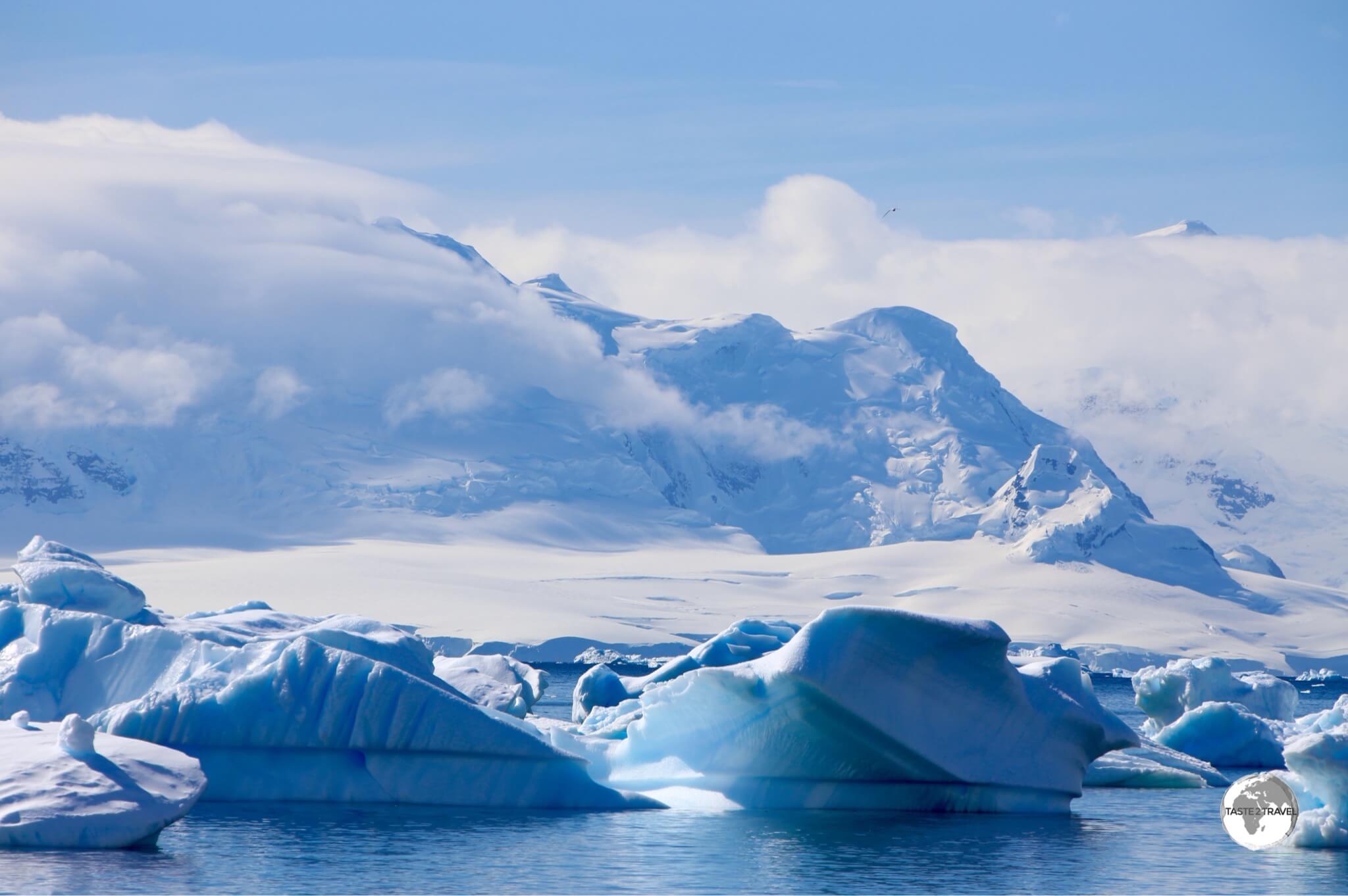 A view of the ice-filled Errera Channel from Danco island.