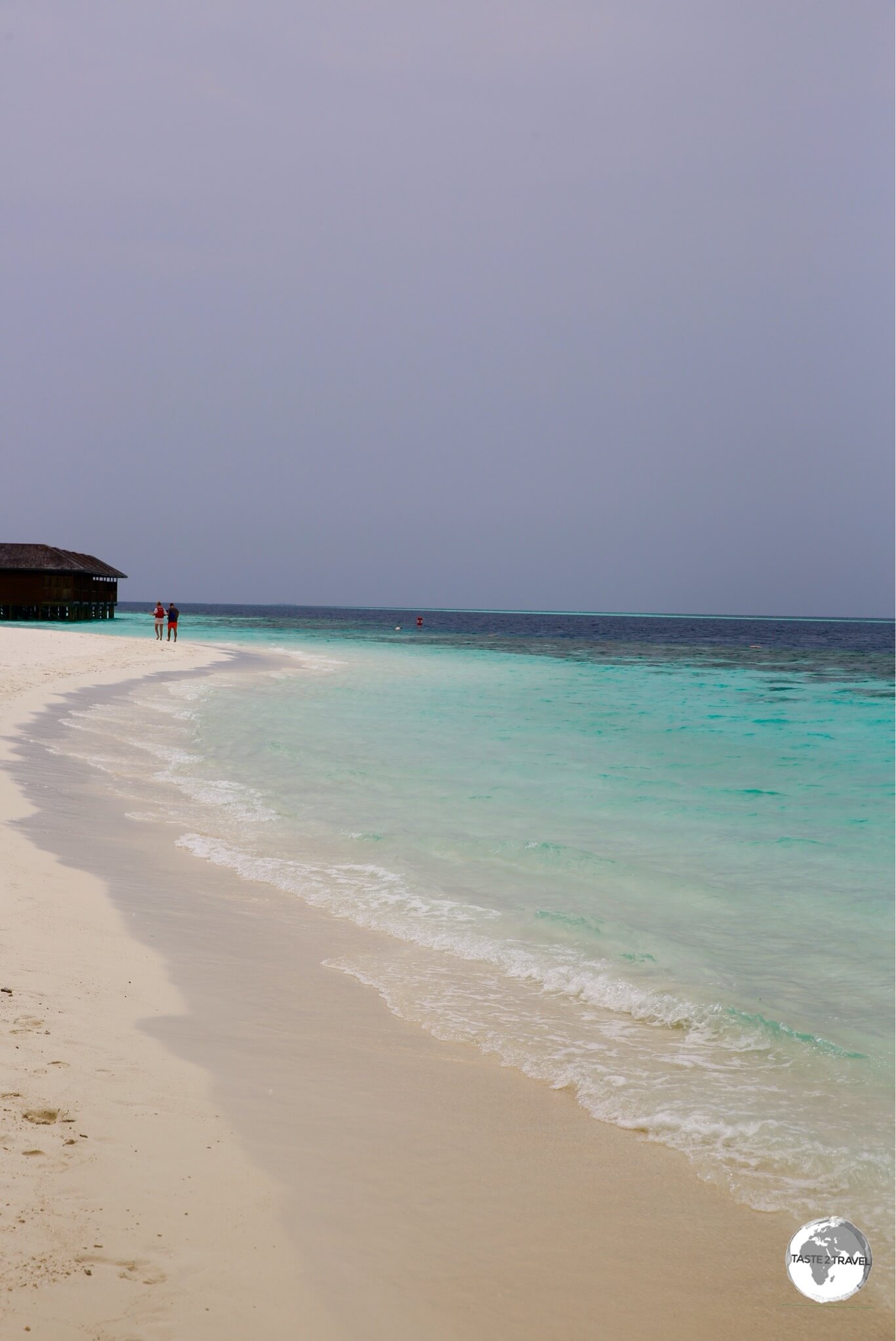 A white-sand beach at Vilamendhoo.