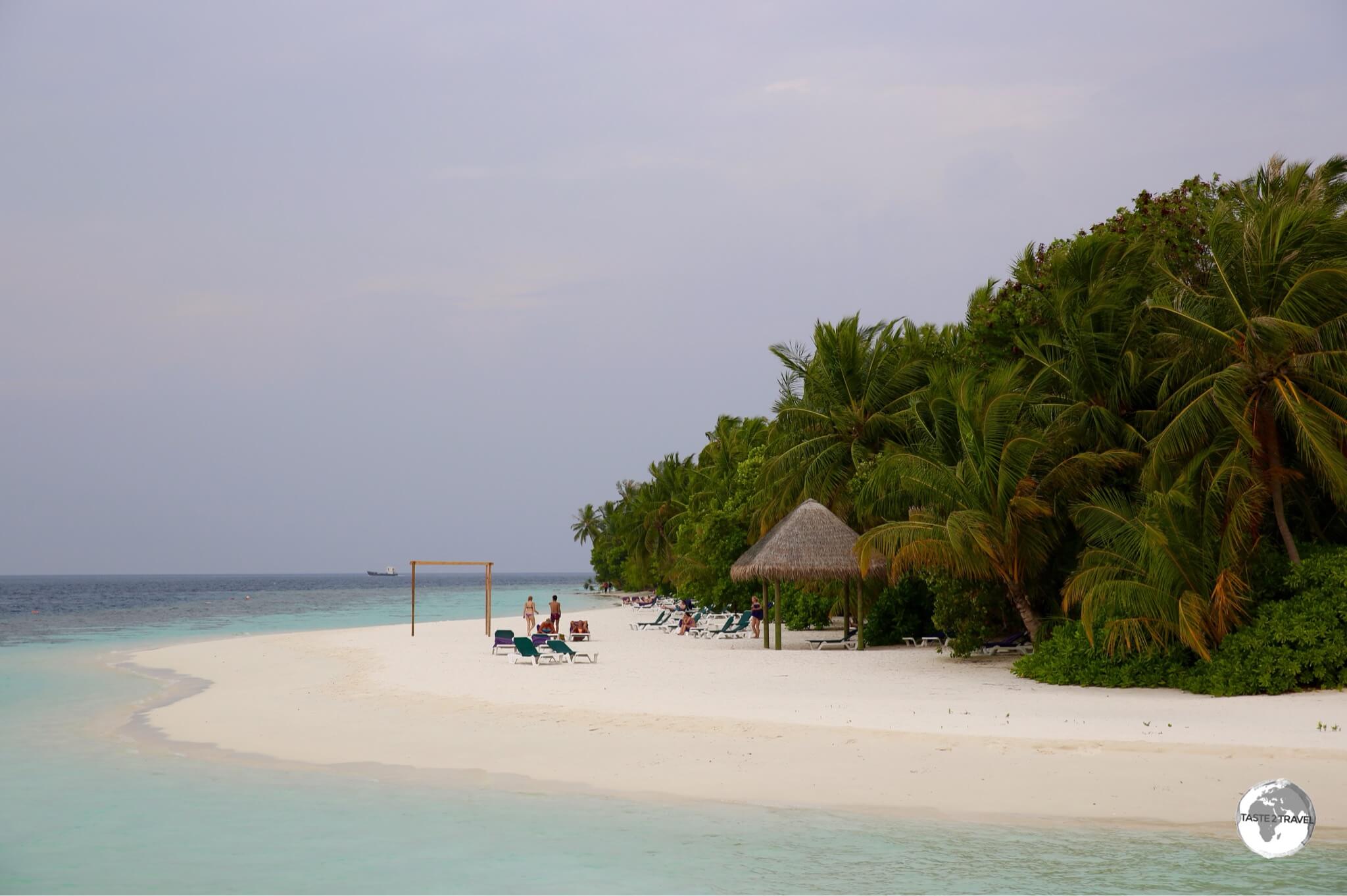 Vilamendhoo Island Resort and Spa is ringed by powdery white-sand beaches.