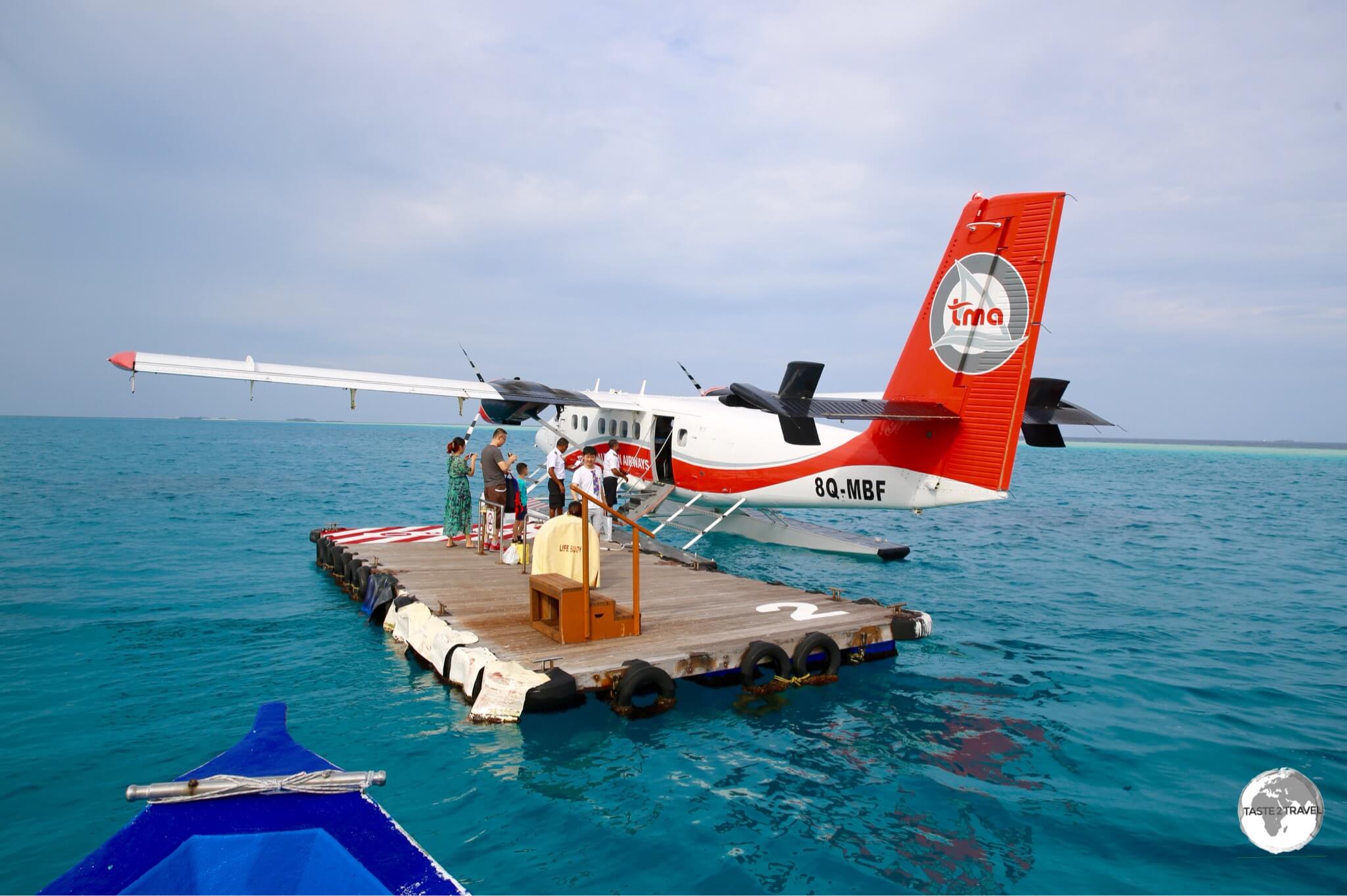 A TMA De Havilland Twin Otter at Vilamendhoo Resort and Spa.