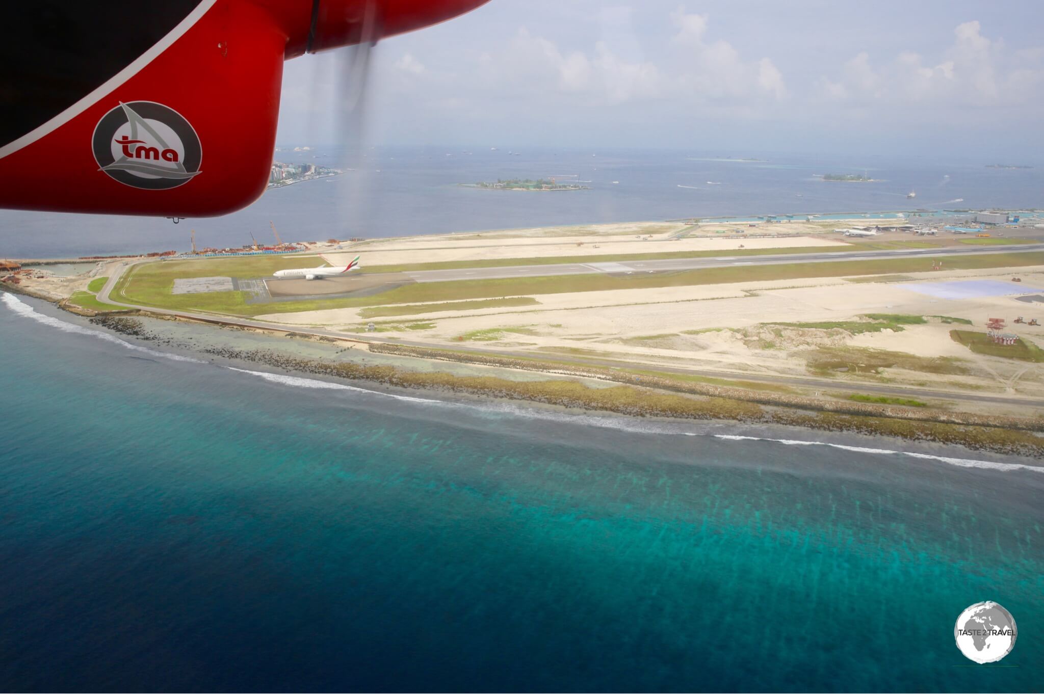 A view of Velana International airport which is currently undergoing an $800-million expansion.