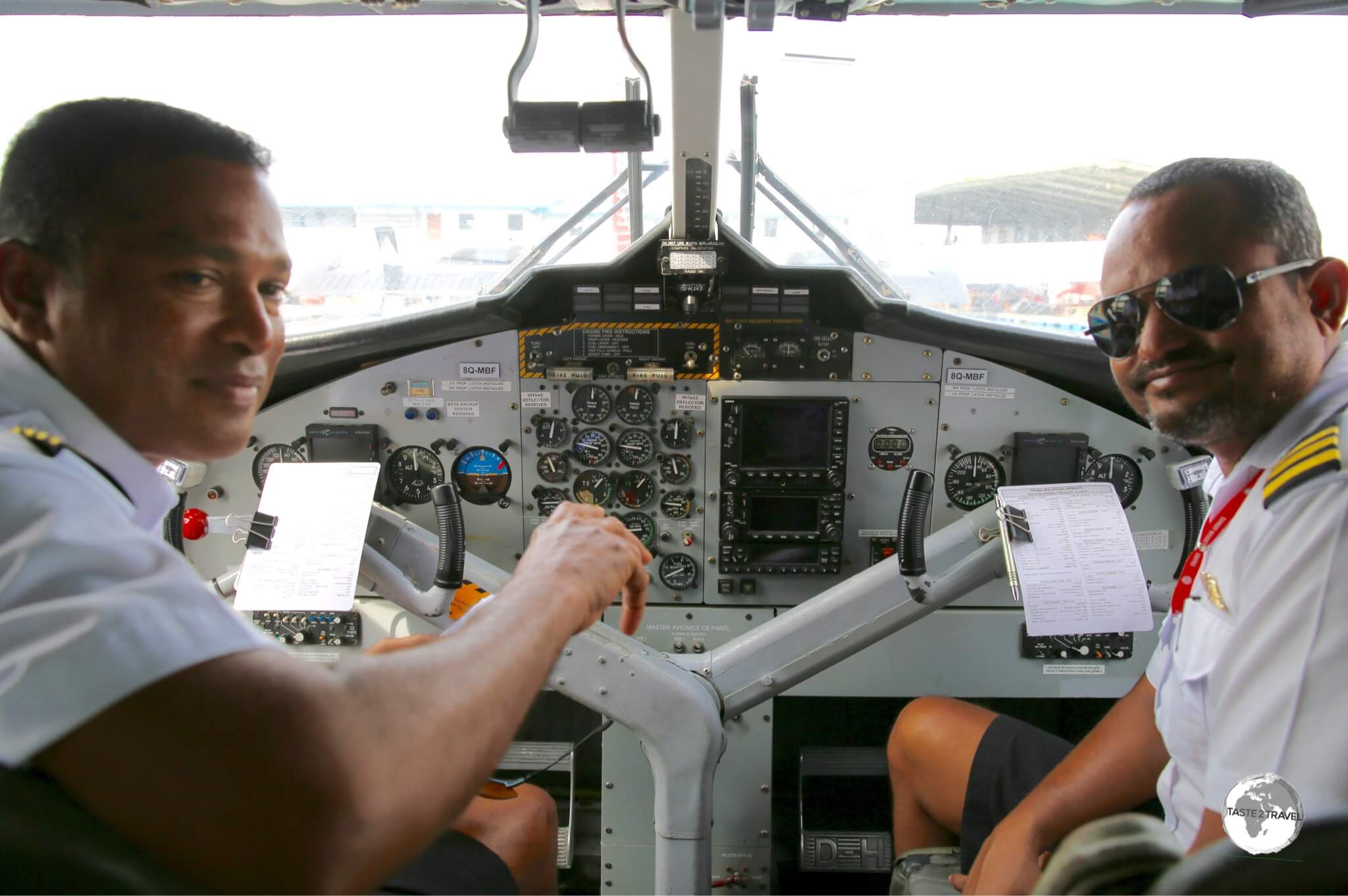 With our pilots onboard, we were ready to fly with TMA to Vilamendhoo Island resort.