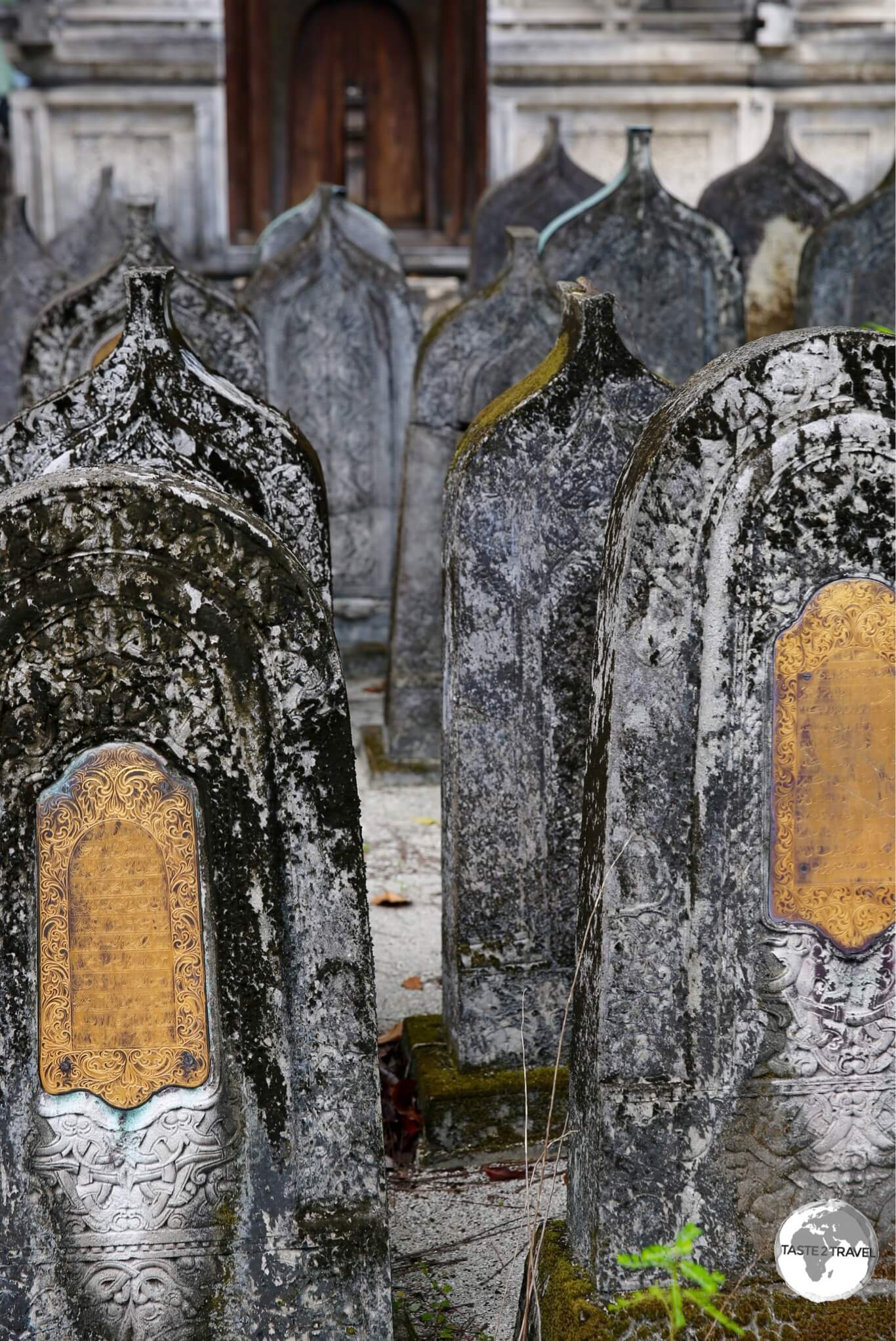 Historical cemetery on the grounds of the Friday mosque in Malé - the oldest mosque in the Maldives.