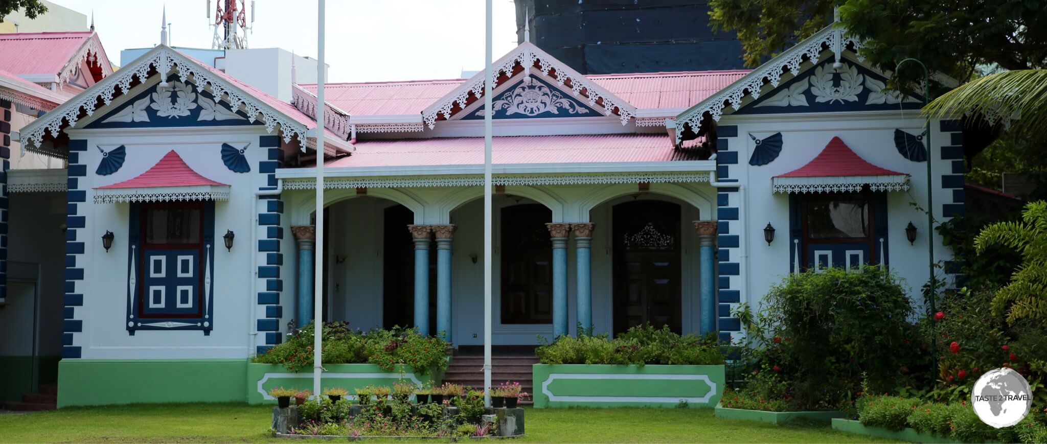 Mulee'aage - the modest residence of the President of the Maldives.