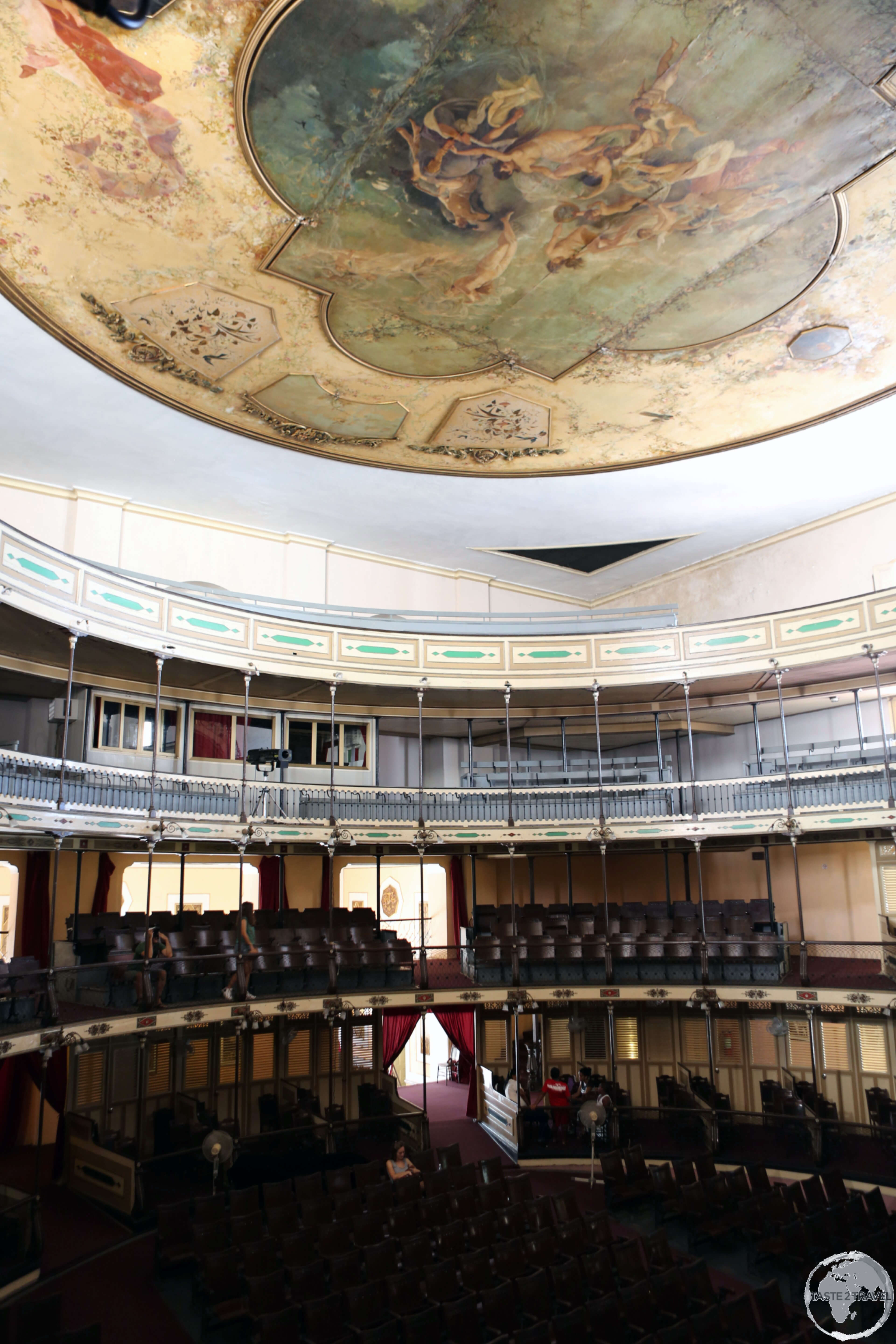 The interior of the <i>Teatro Terry</i> in Cienfuegos, which overlooks <i>Plaza José Martí</i>. 