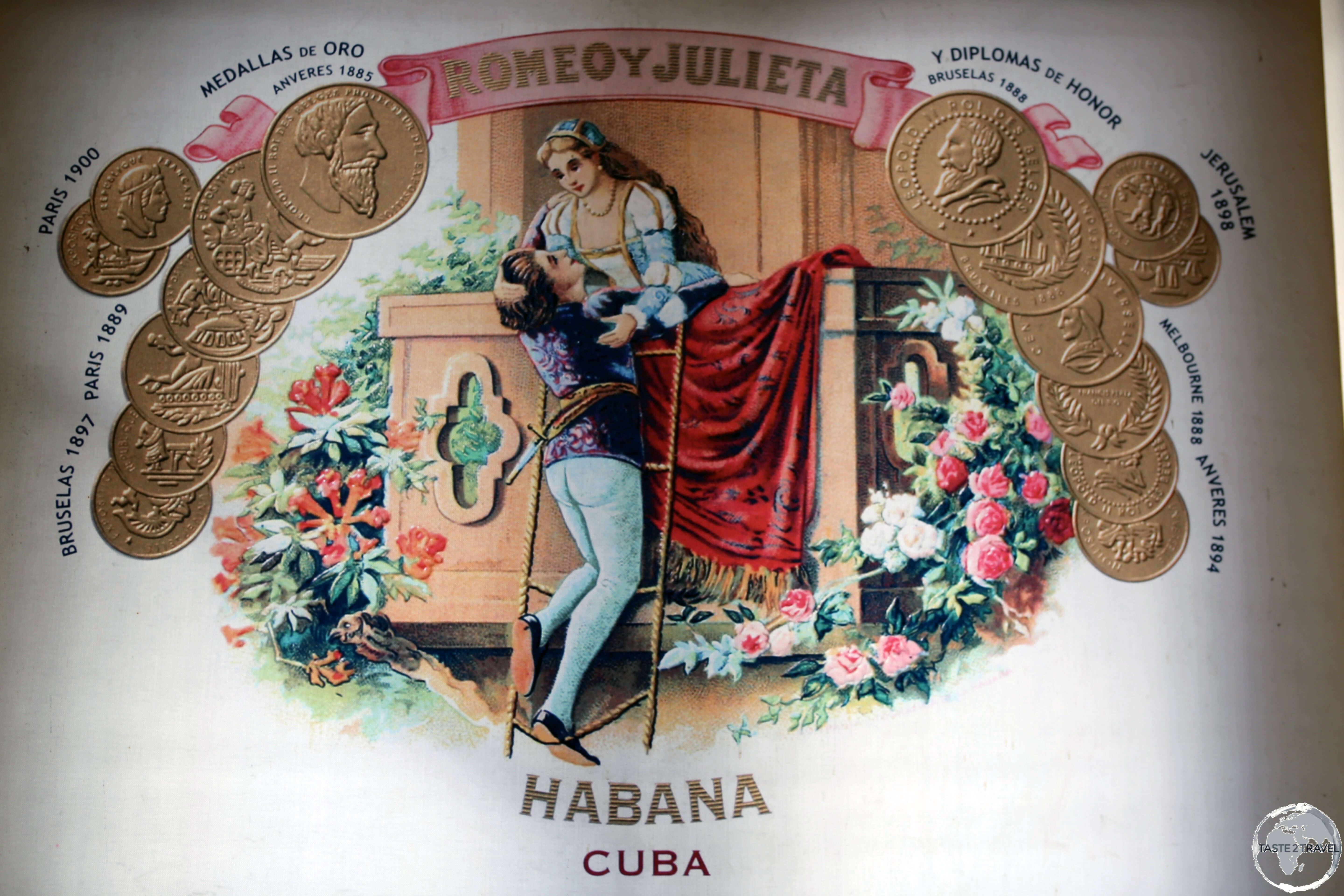 An advertisement for Romeo y Julieta cigars in Havana.