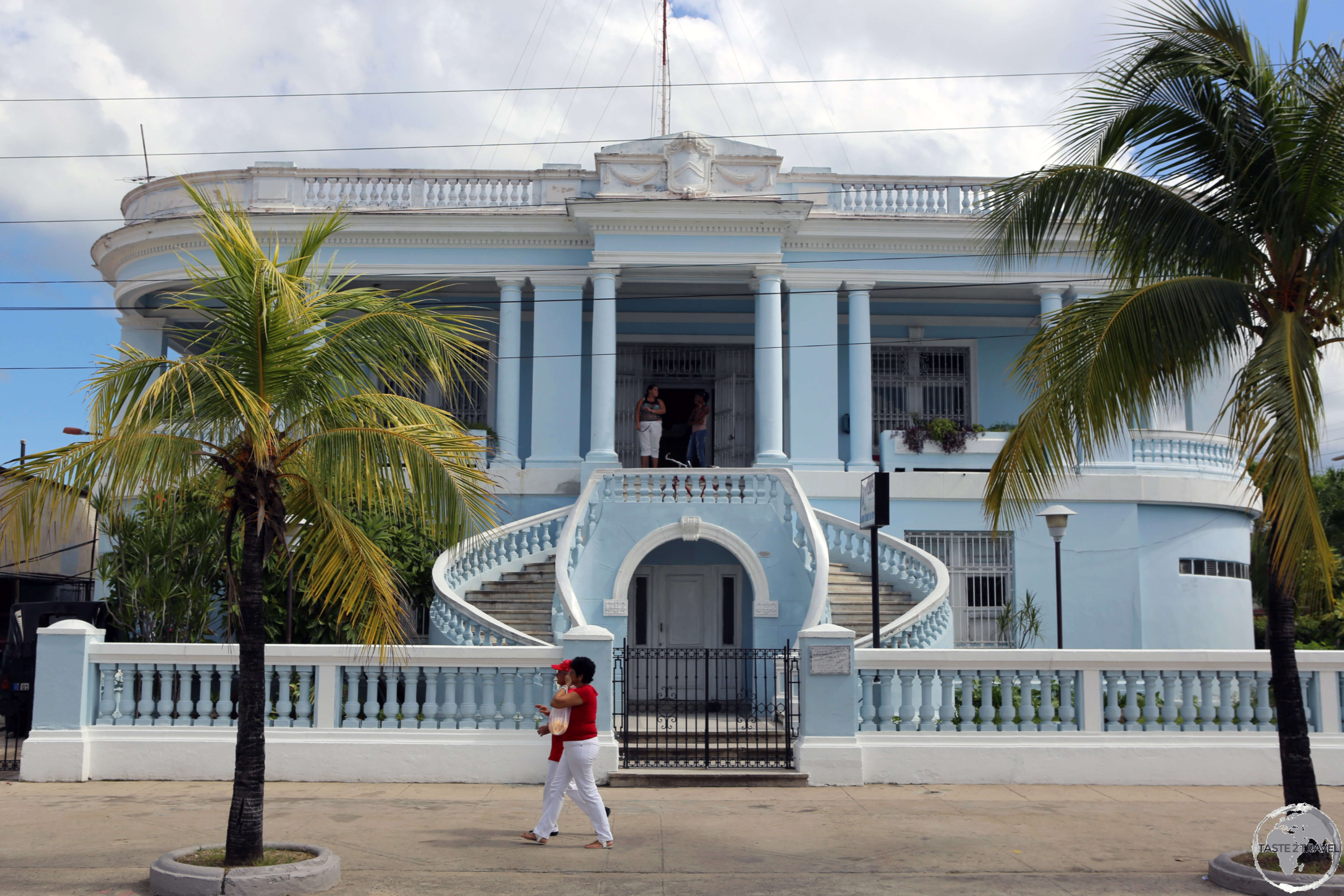 One of many grand, French-built, neoclassical, mansions which line the main street of Cienfuegos - the <i>Paseo del Prado</i>.