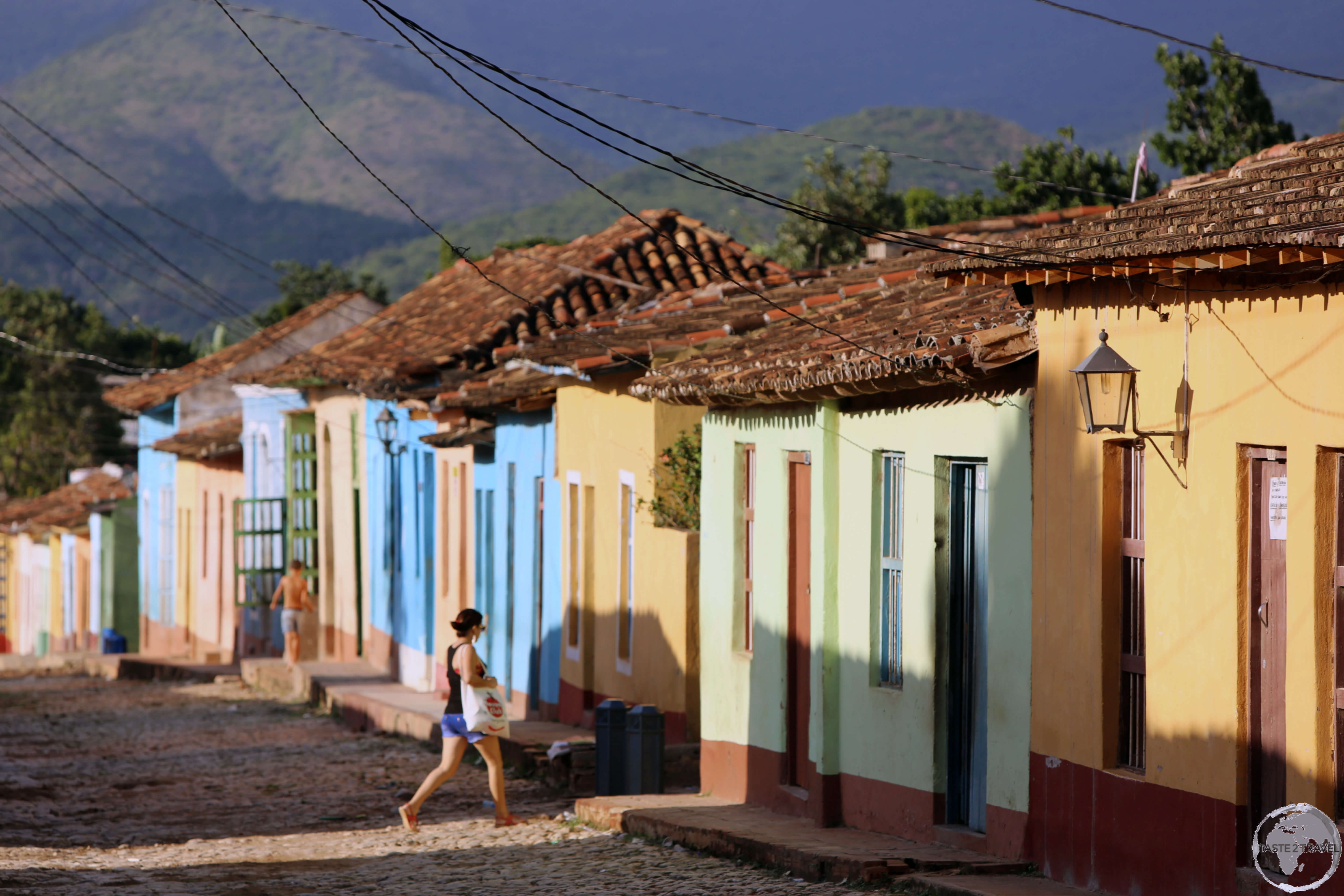 Colourful houses line the cobbled streets of the quant old town of Trinidad.