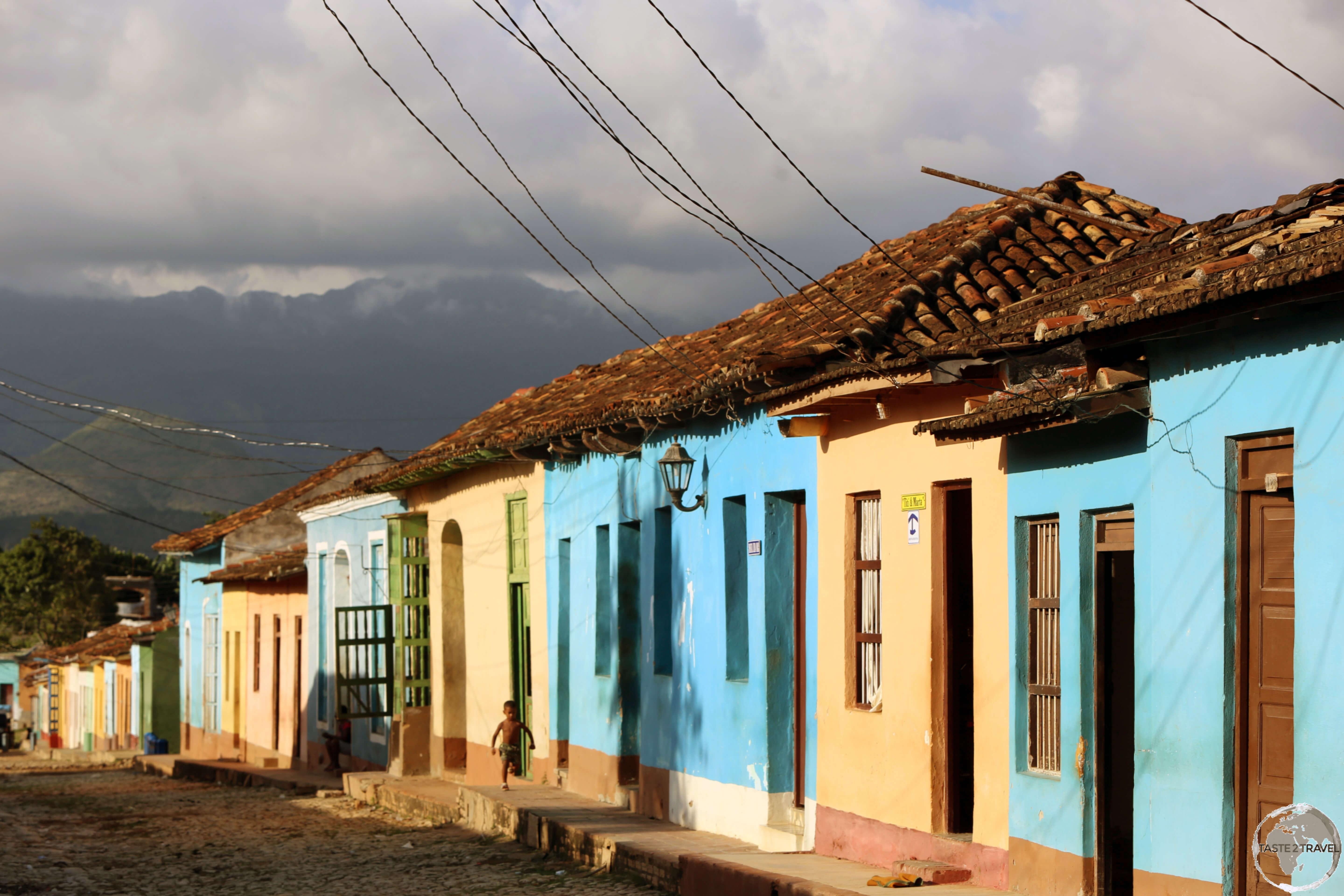 Colourful houses line the cobbled streets of Trinidad old town.