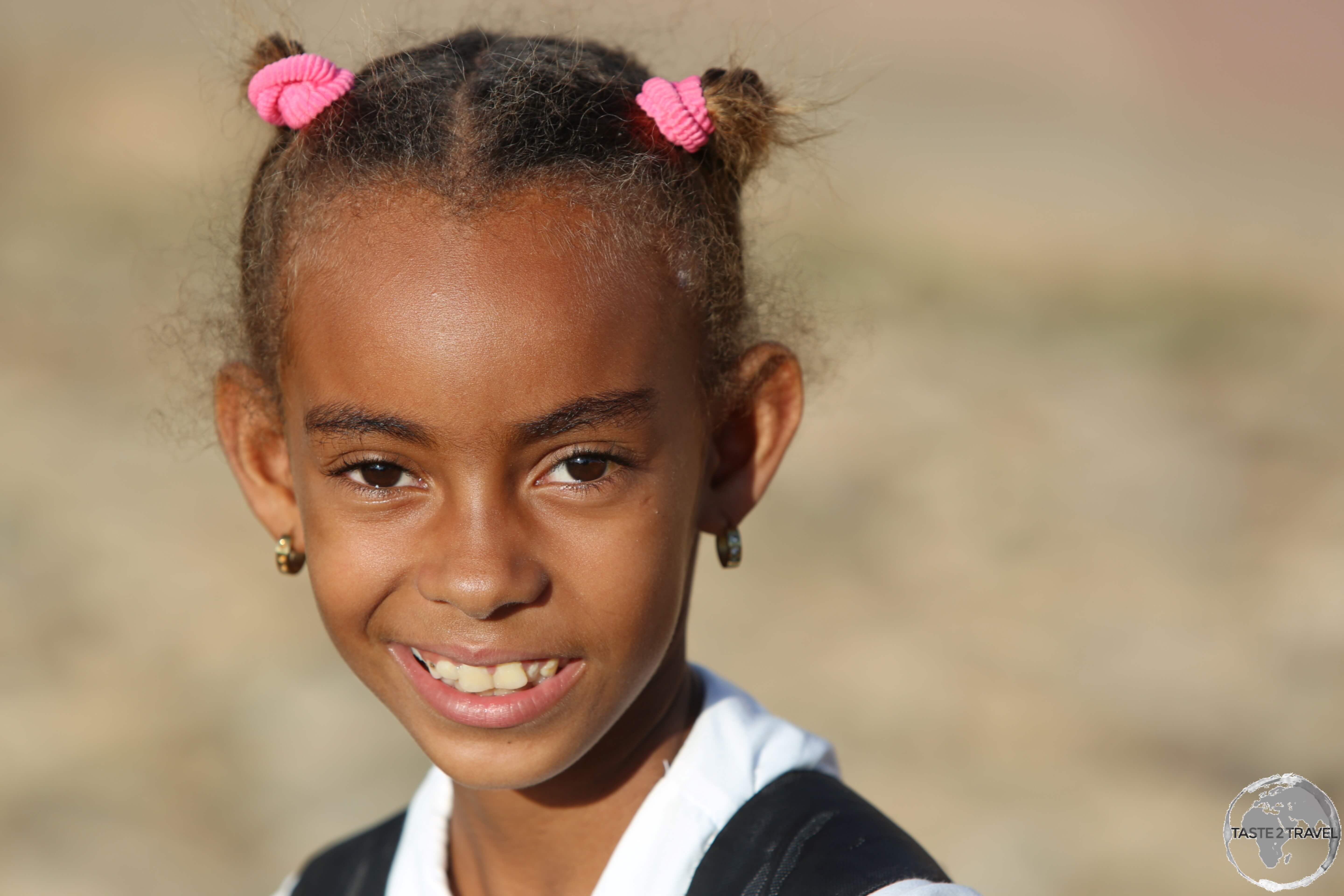 Young girl in the old town of Trinidad.