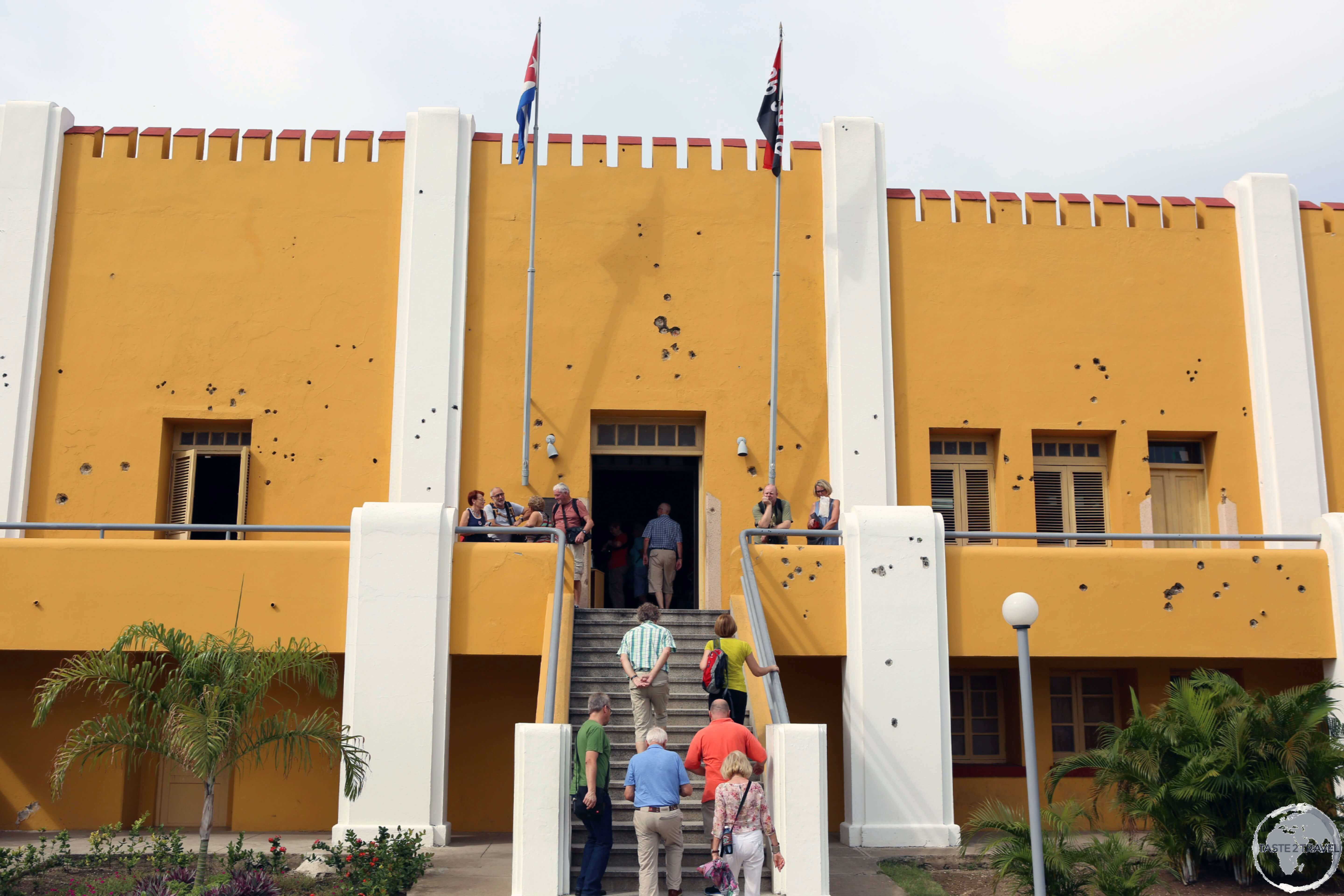 The birthplace of the Cuban revolution, Moncada Barracks in Santiago de Cuba which are still riddled with the bullet holes from Fidel Castro's raid.