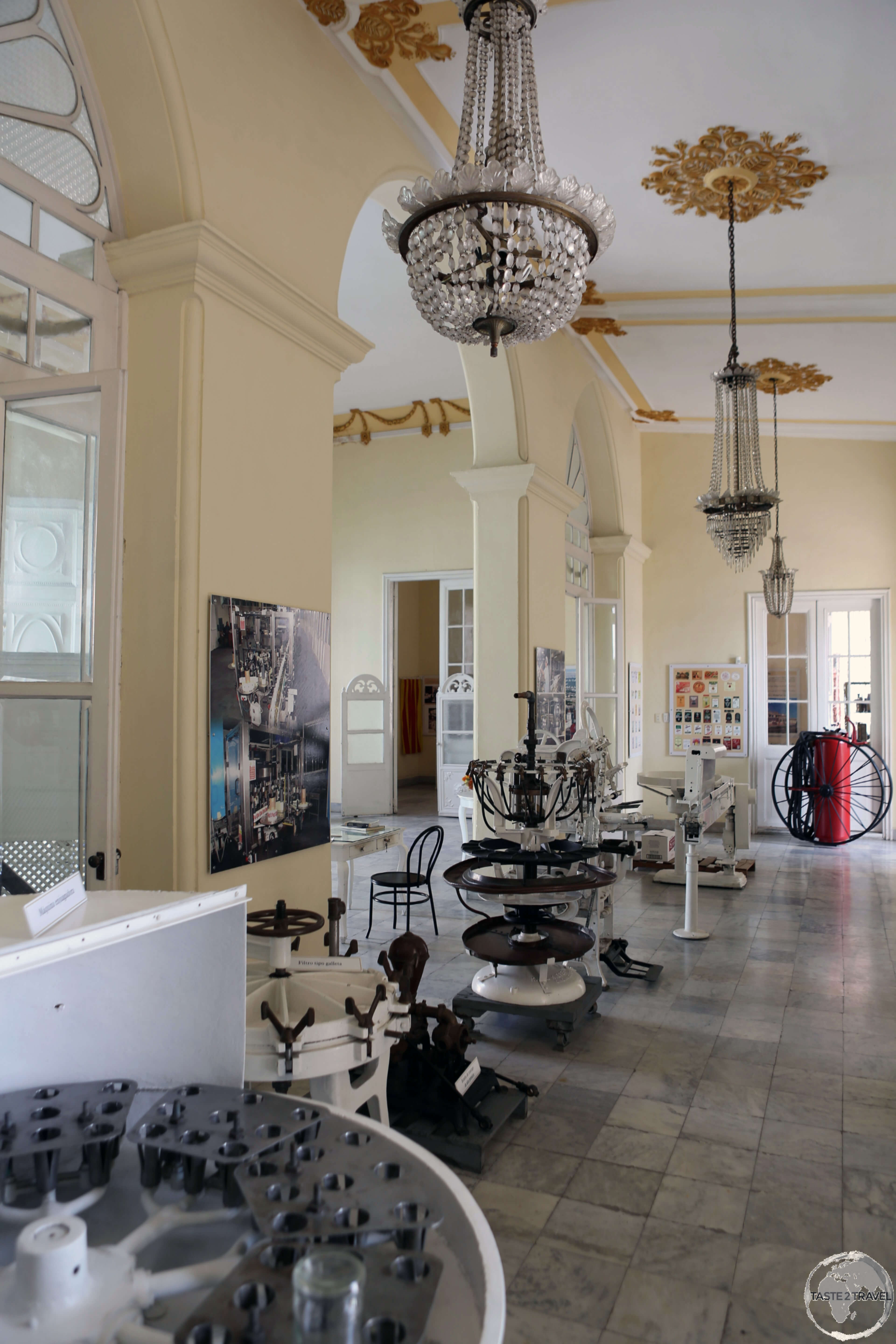 Displays at the Bacardí Rum Factory in Santiago de Cuba.