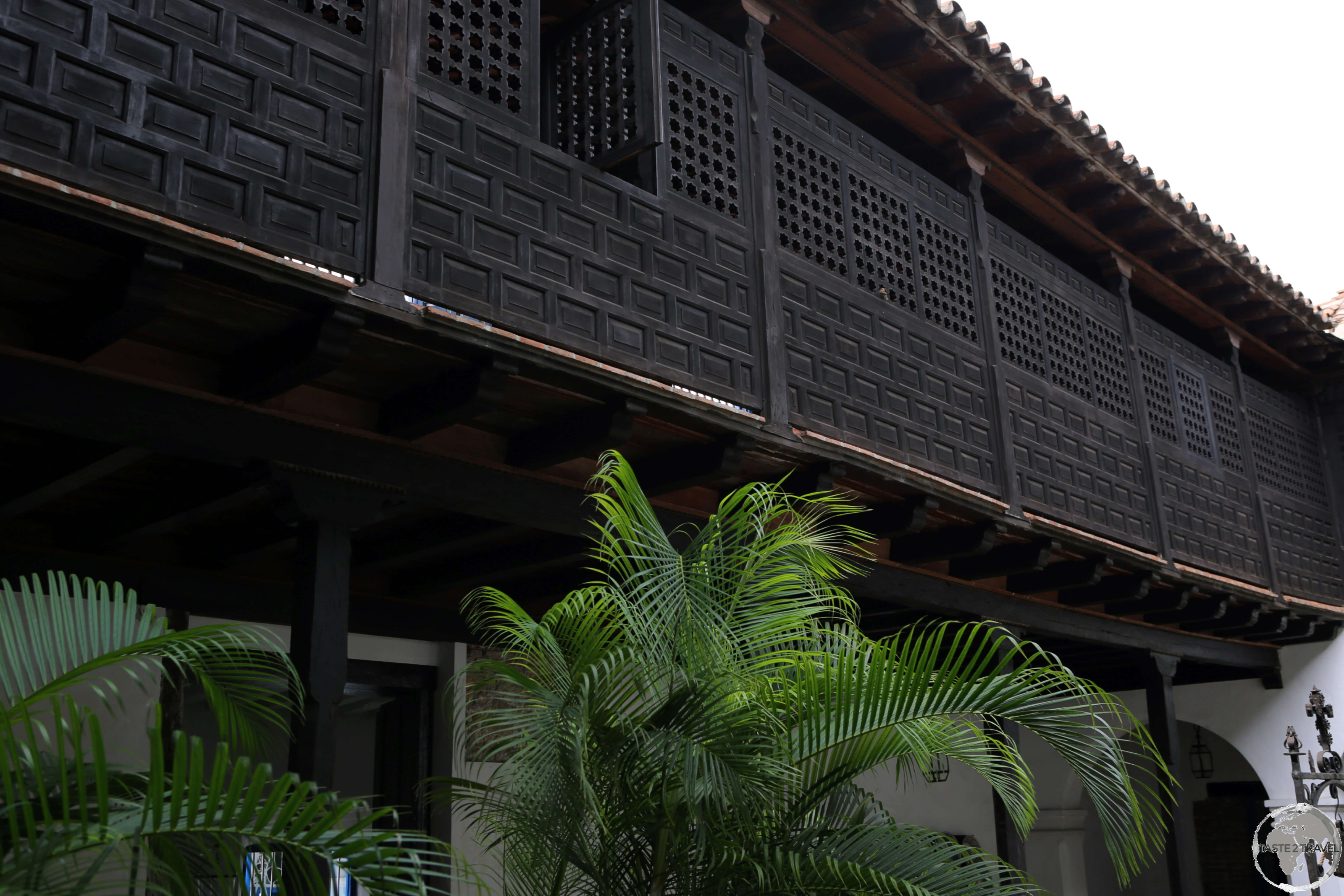 The wooden screens of the <i>Casa de Diego Velázquez</i> were designed so the occupants could look out but outsiders couldn't look in.