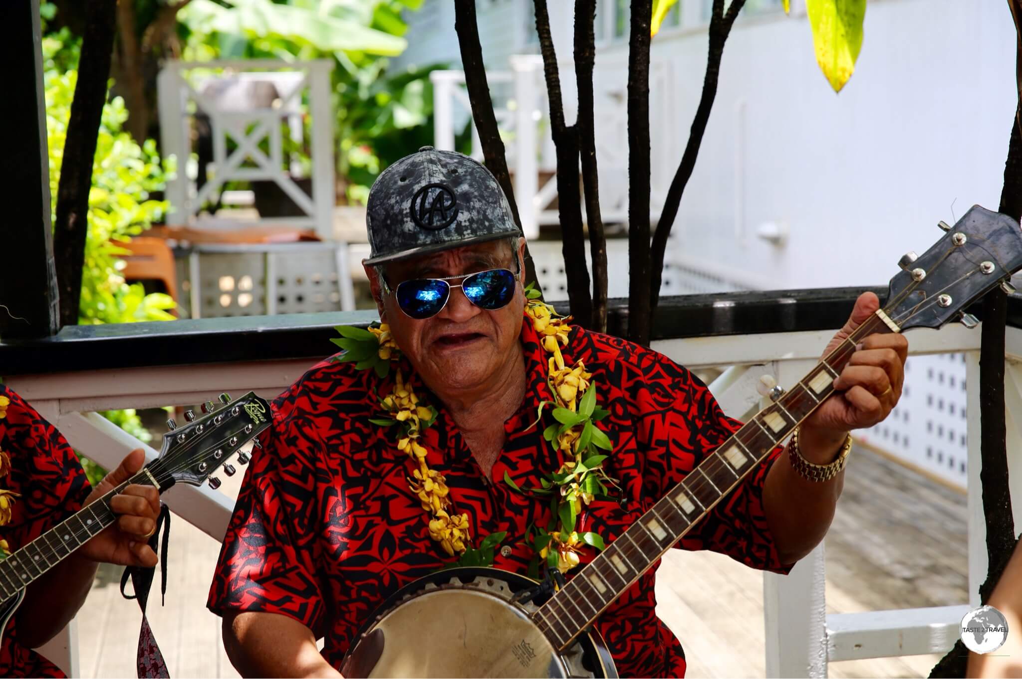 Local musicians performing at Friend's Café.