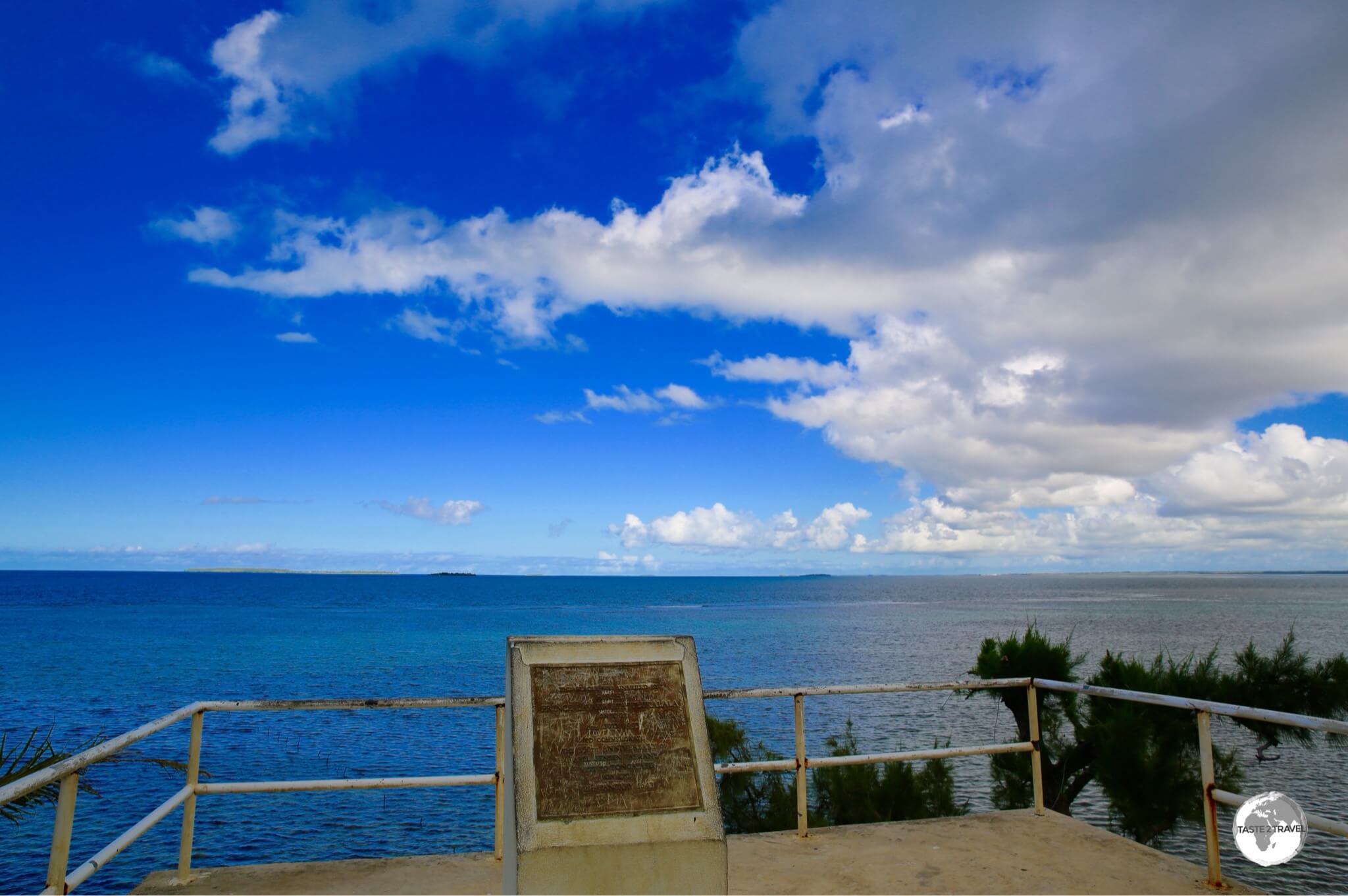 A marker indicates Abel Tasman's Landing Place on Tongatapu Island. 