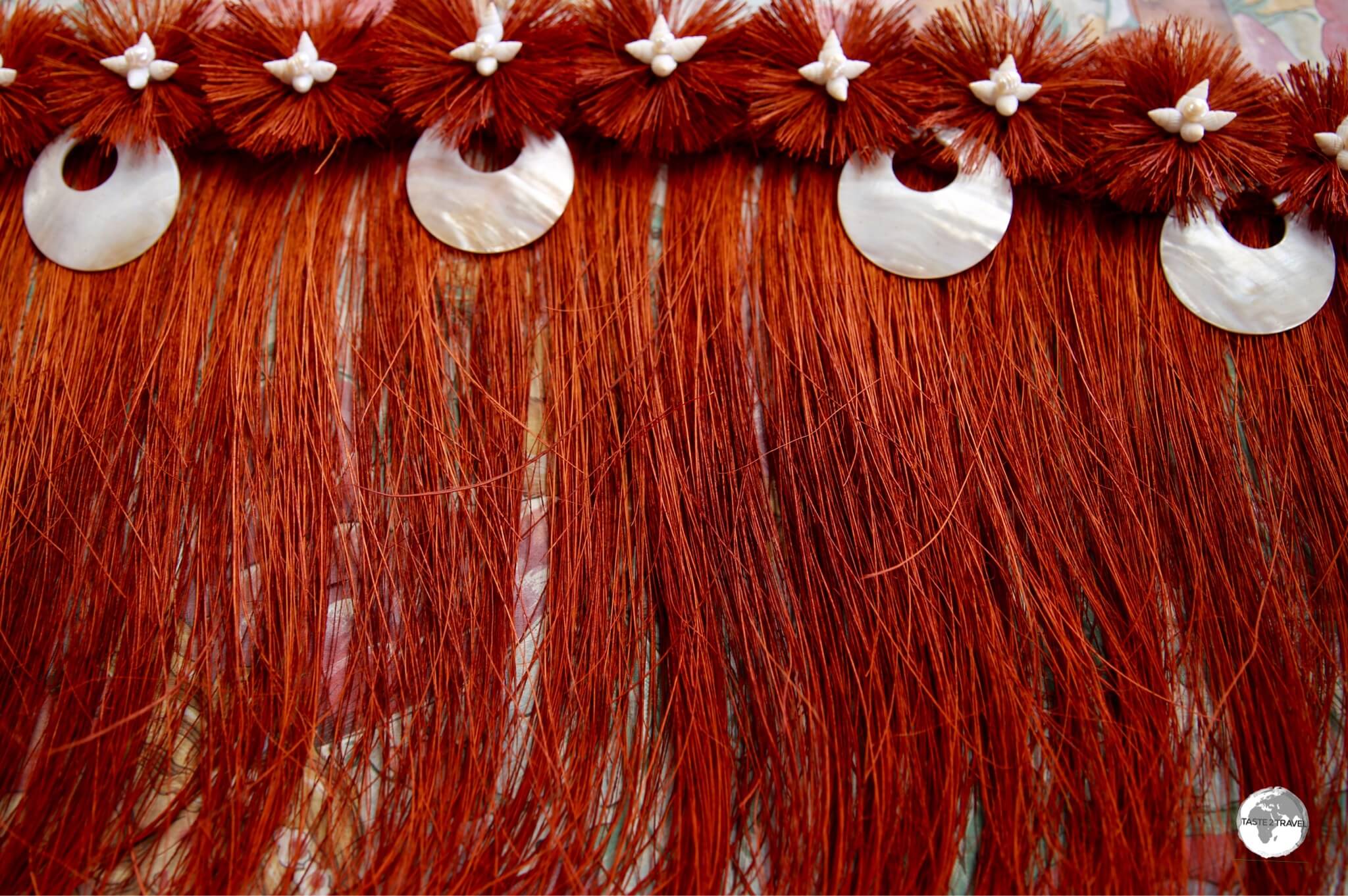 A traditional straw skirt on sale at Talamahu market in Nuku'alofa.