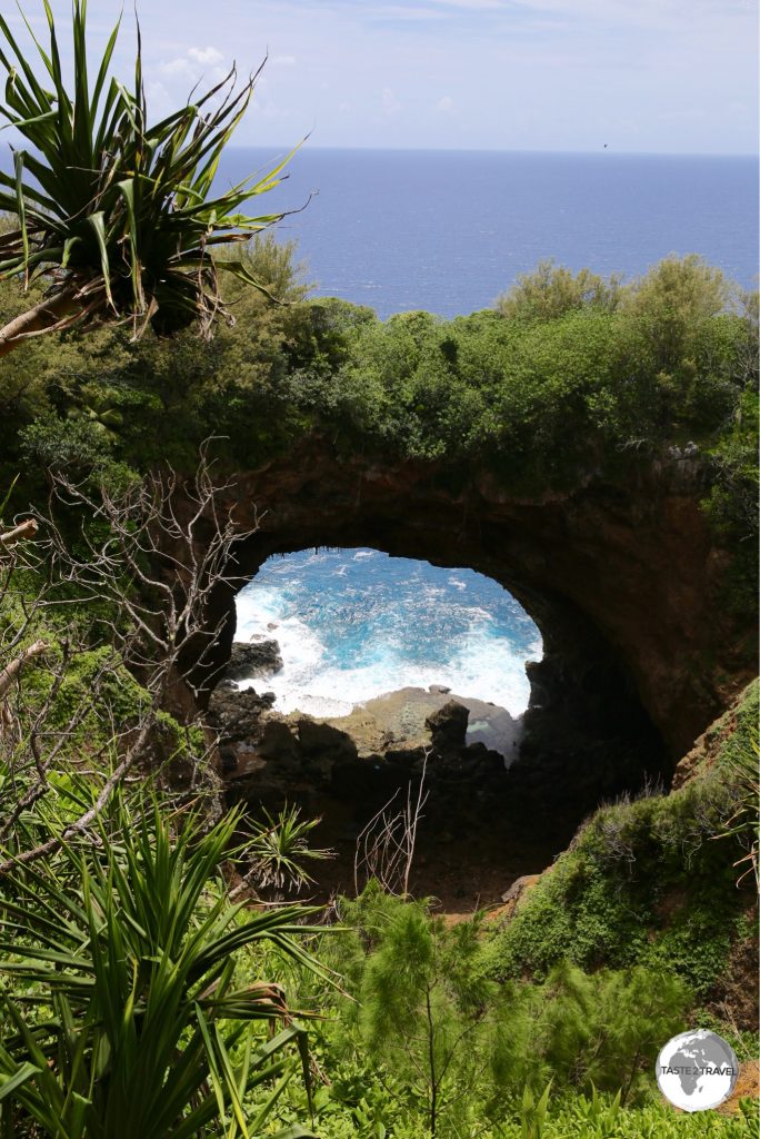 The impressive Natural Archway on the south coast of 'Eua Island.