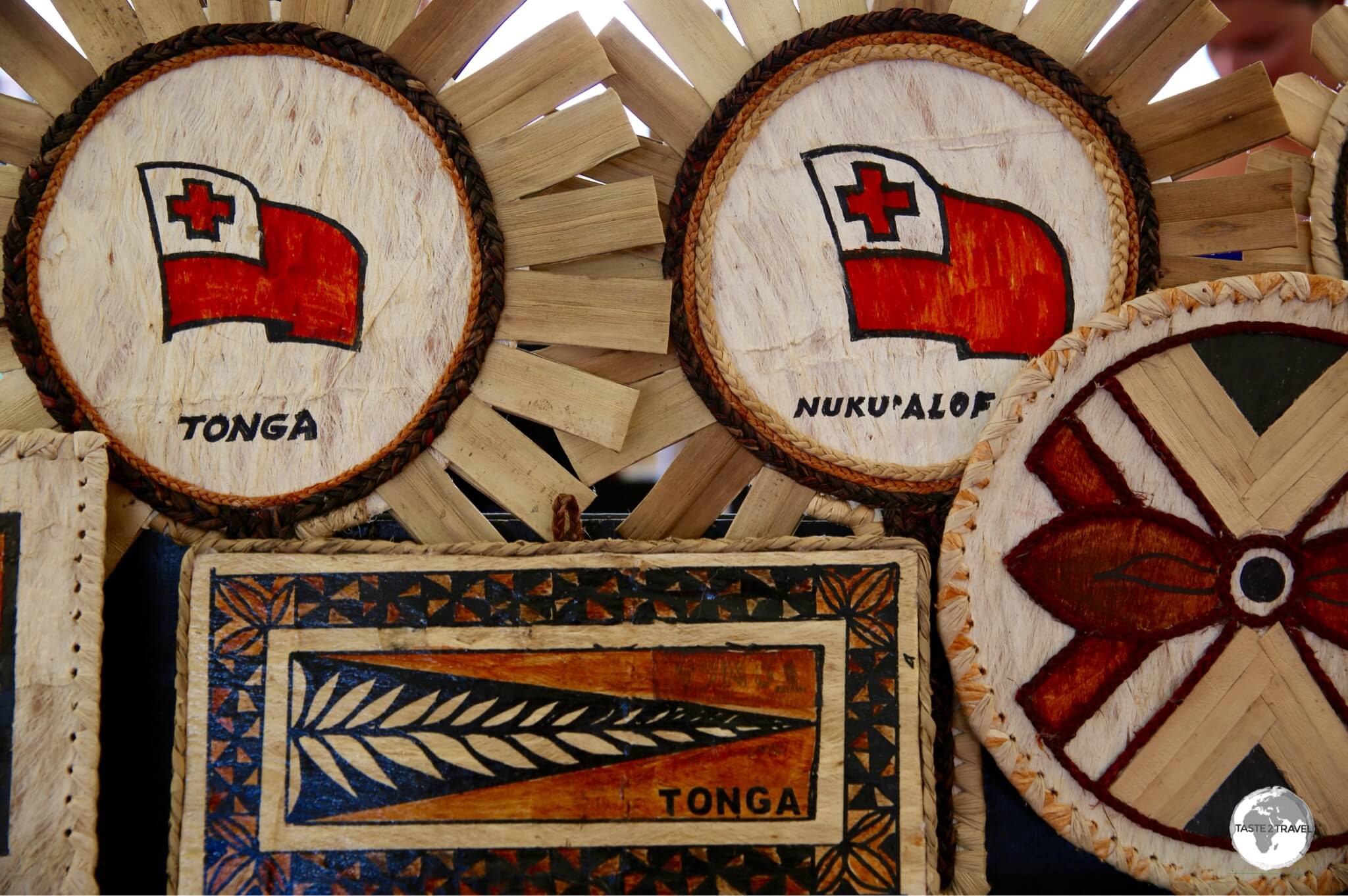 Tapa souvenirs at Talamahu market in Nuku'alofa.