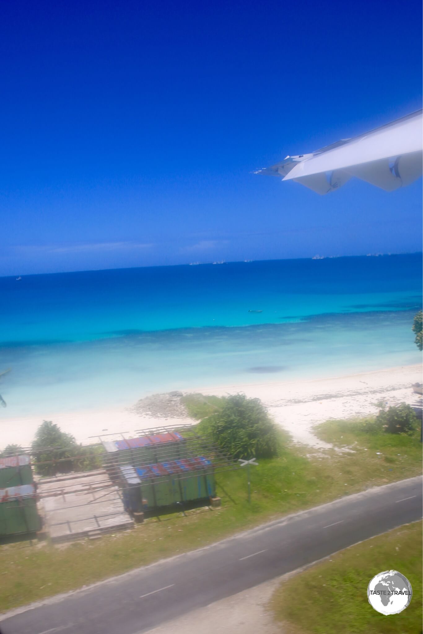 On approach to Funafuti International airport.