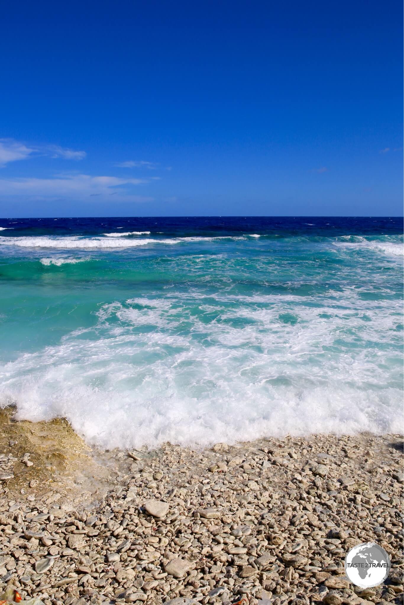 The 'calm' lagoon side of Funafuti.