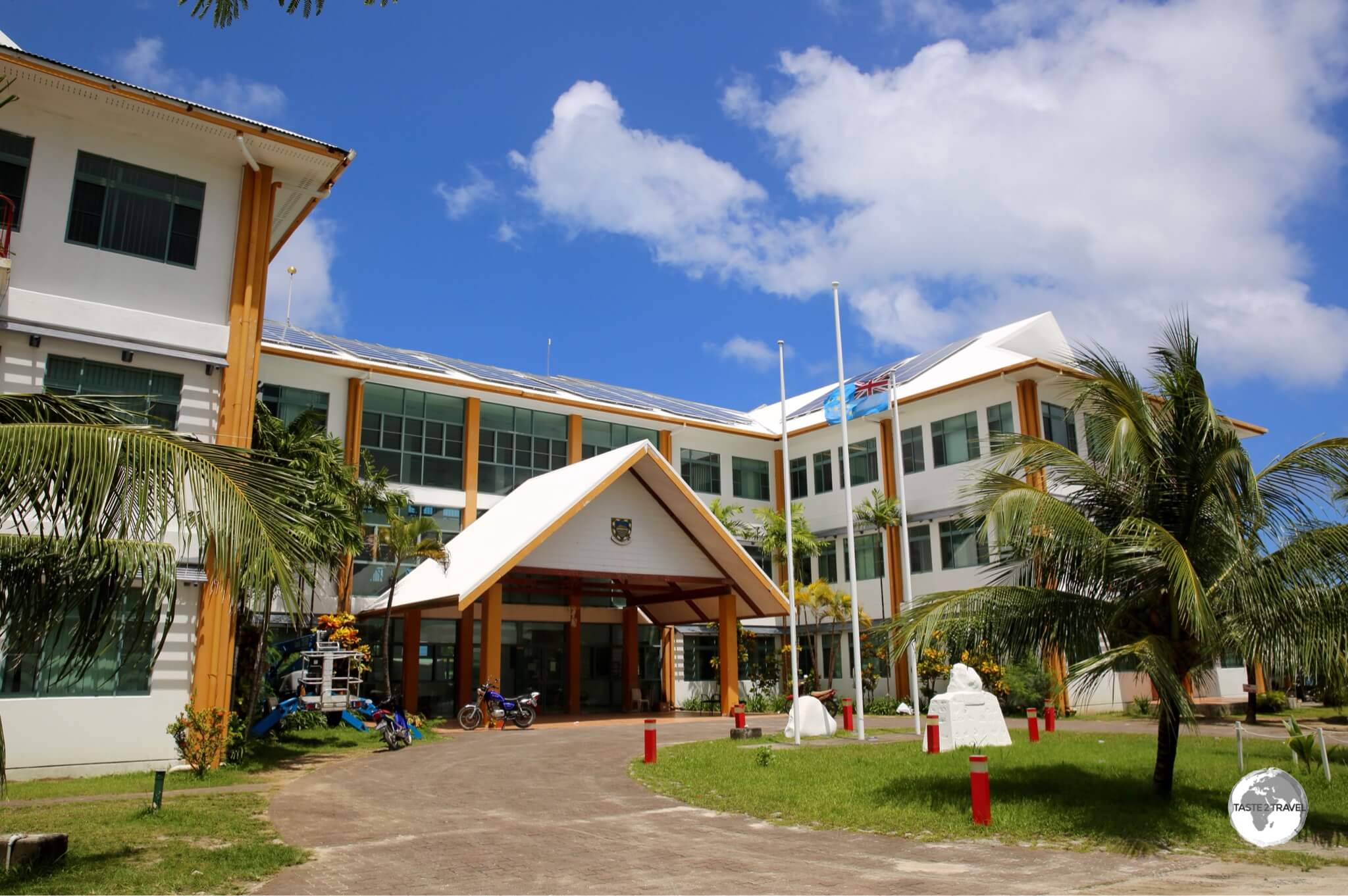 The Tuvalu Government building (opposite the airport) houses all government departments.