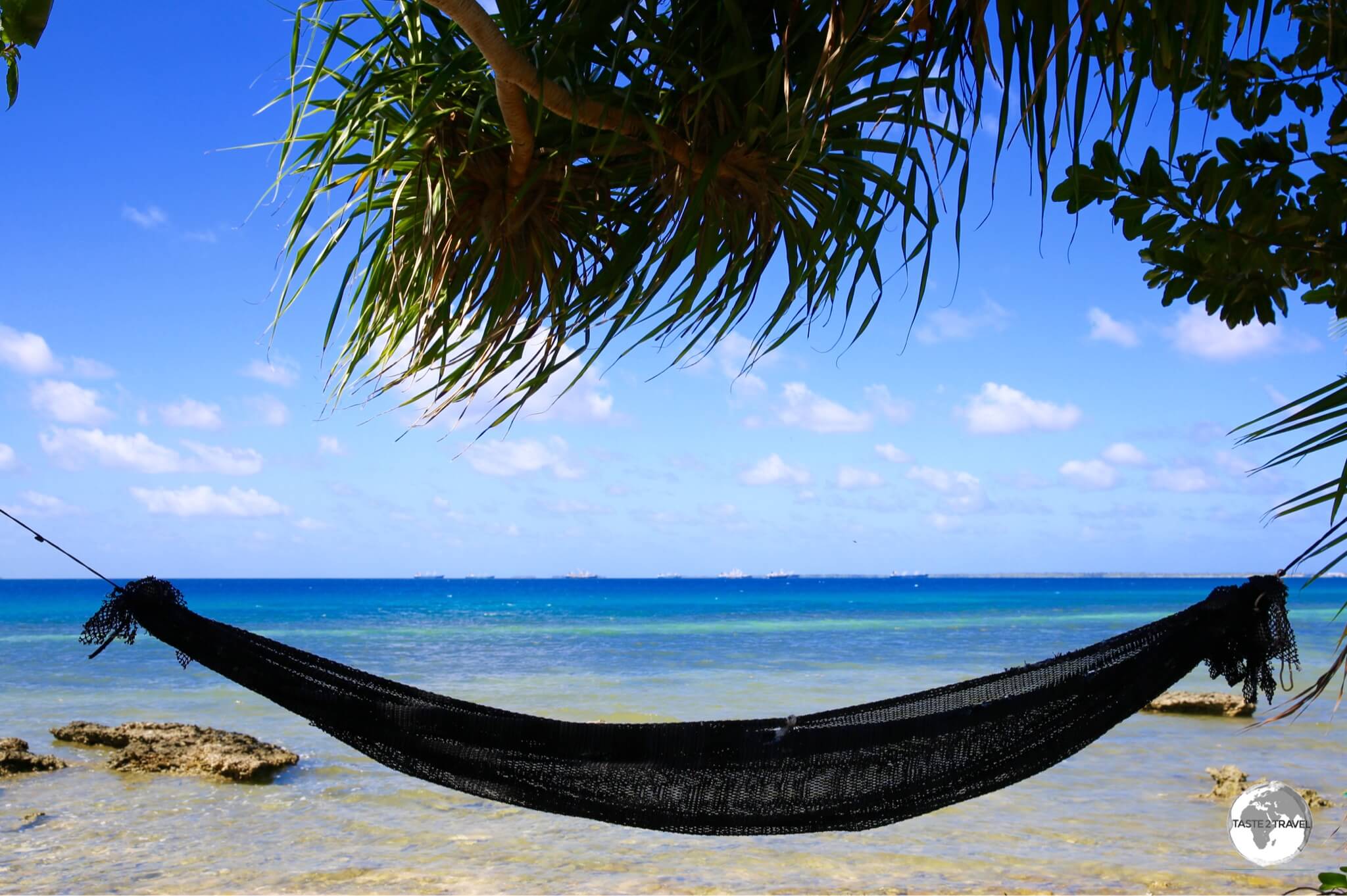 All homes on Funafuti have sea frontage and most have a hammock or two overlooking the lagoon.