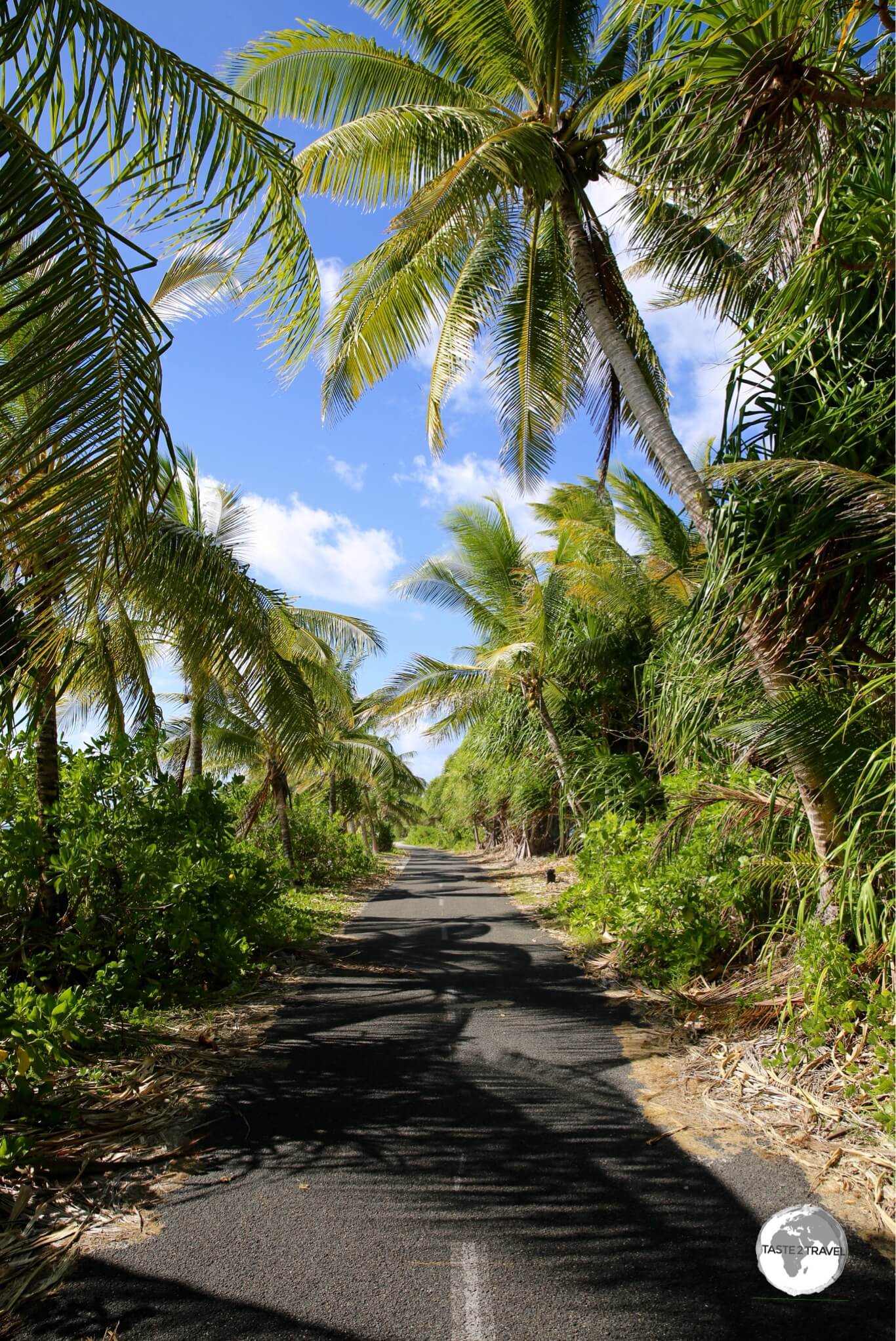 There is one main road on Funafuti which traverses the length of the island.