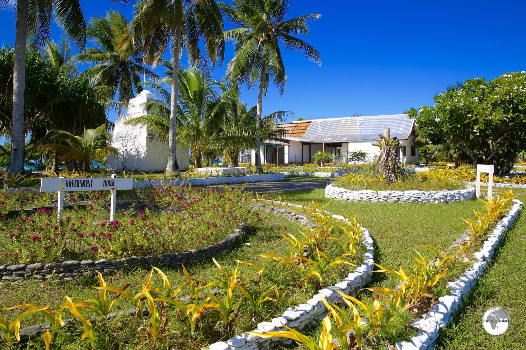 Tuvalu Government house, the official residence of the Governor General.