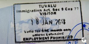 My Tuvalu passport stamp.