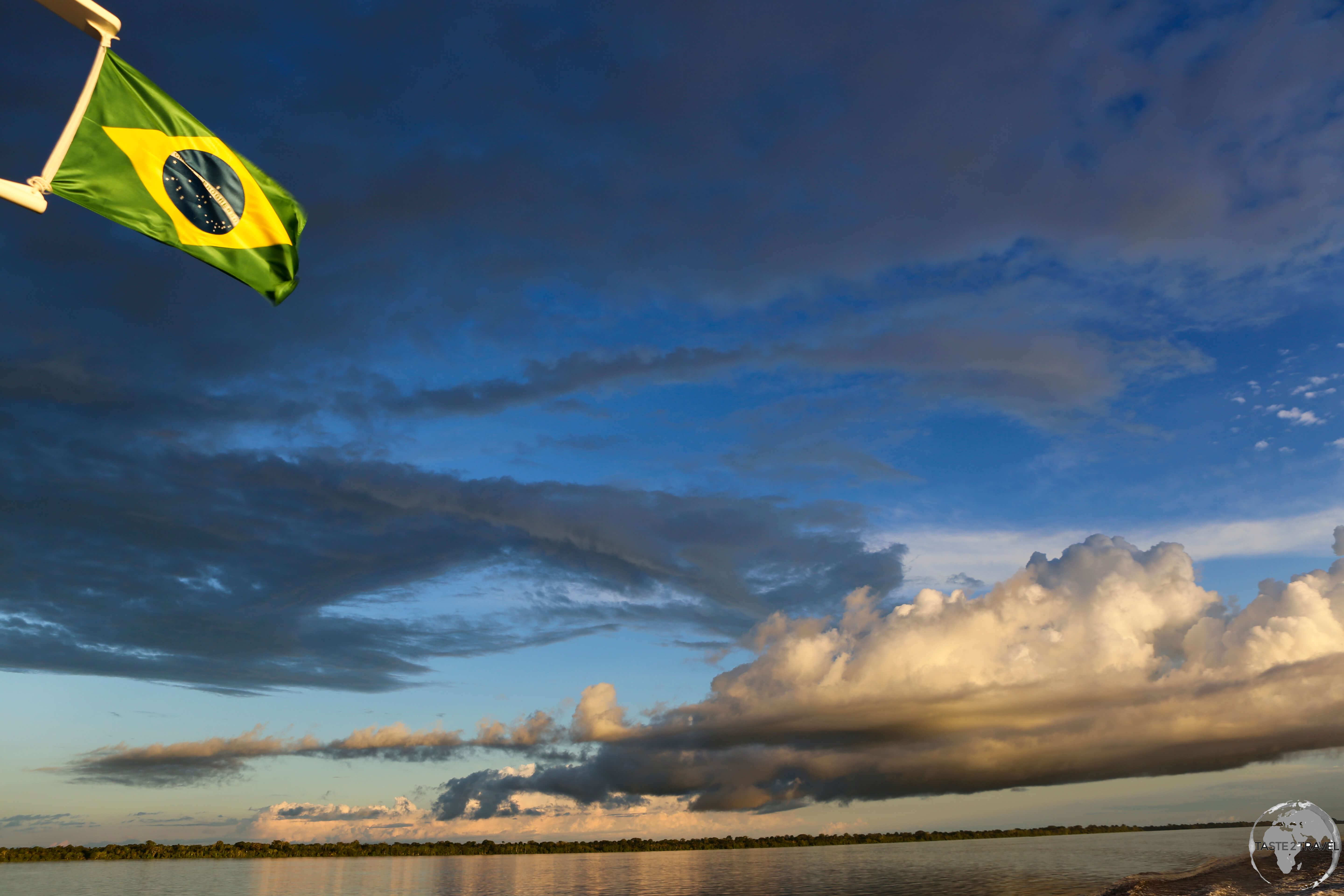 View from my fast boat traveling from Tabatinga to Manaus. 