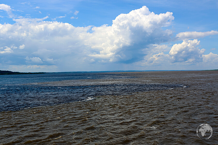 The 'Meeting of the Waters', down-river from Manaus.