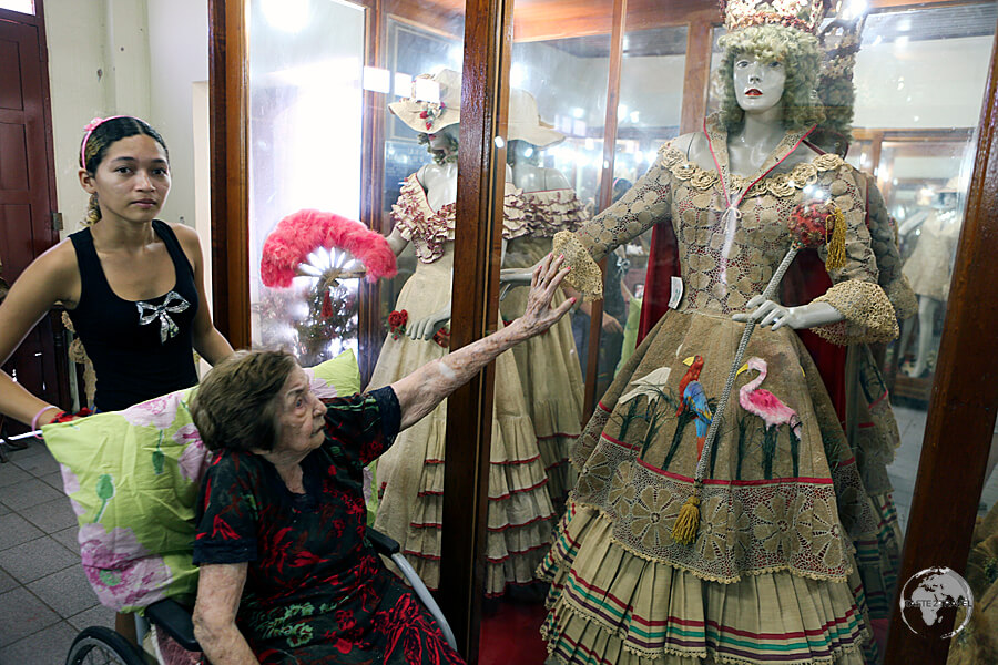 Dica Frazão providing me with a tour of her unique collection in 2014. Sadly, she passed away in 2017.