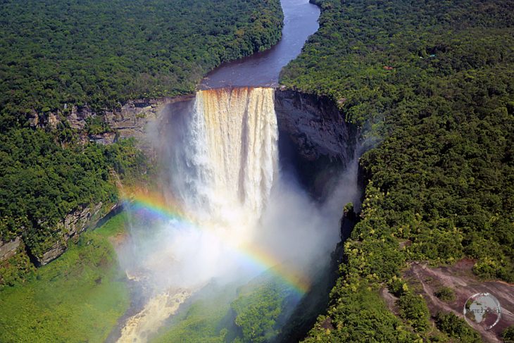 A rainbow over Kaieteur Falls, Guyana.