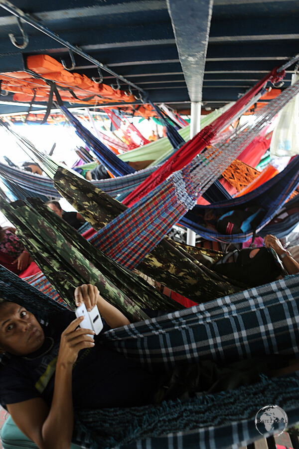 Hammock-class on the M/V Sao Francisco de Paula which connects Belem to Macapa. 