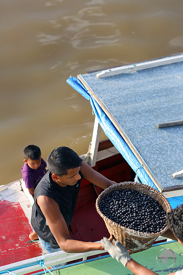 The Sao Francisco de Paula provides an important link to market for these Açaí merchants who live in the middle of the jungle.