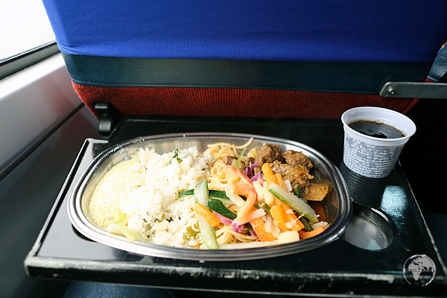 A meal served in my seat on the fast boat from Tabatinga to Manaus.