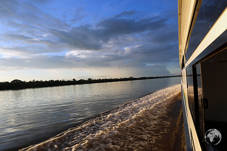 Travelling from Tabatinga to Manaus on a fast boat.